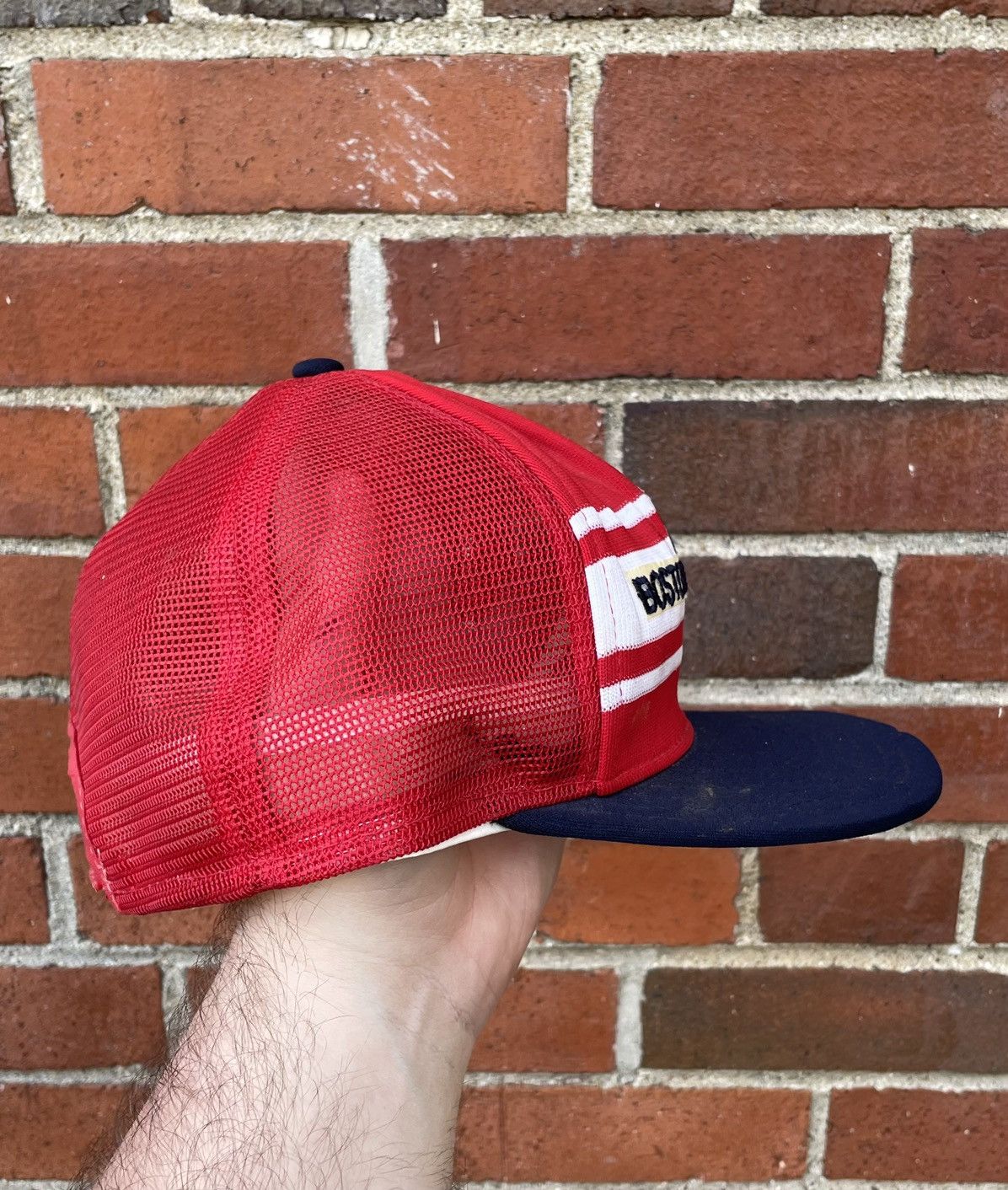 Vintage 80s Boston Red Sox MLB AJD Snapback Logo Hat Size ONE SIZE - 4 Thumbnail