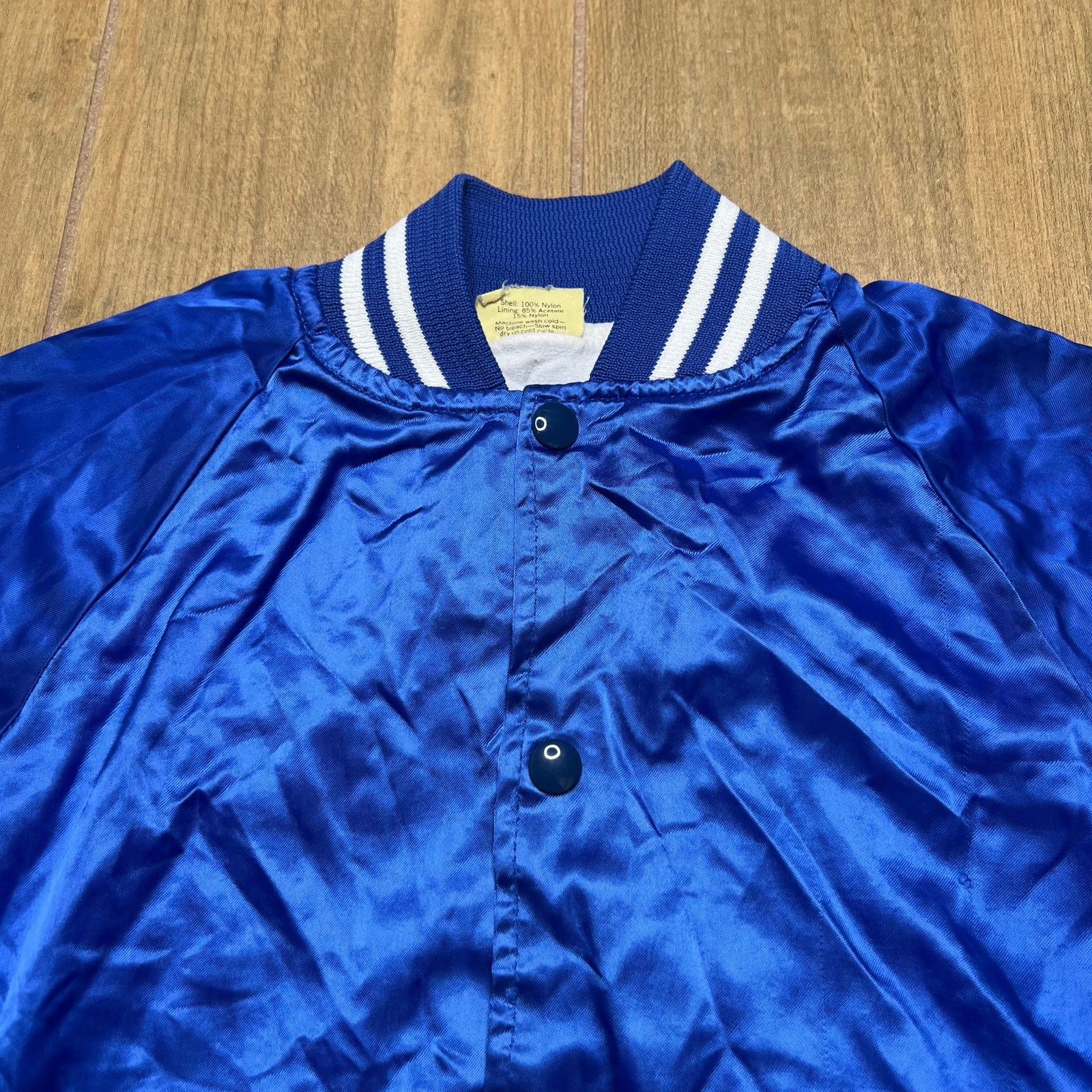 Vintage Vintage Nevada State Satin Jacket USA Blue Snap Bomber M Size US M / EU 48-50 / 2 - 10 Thumbnail