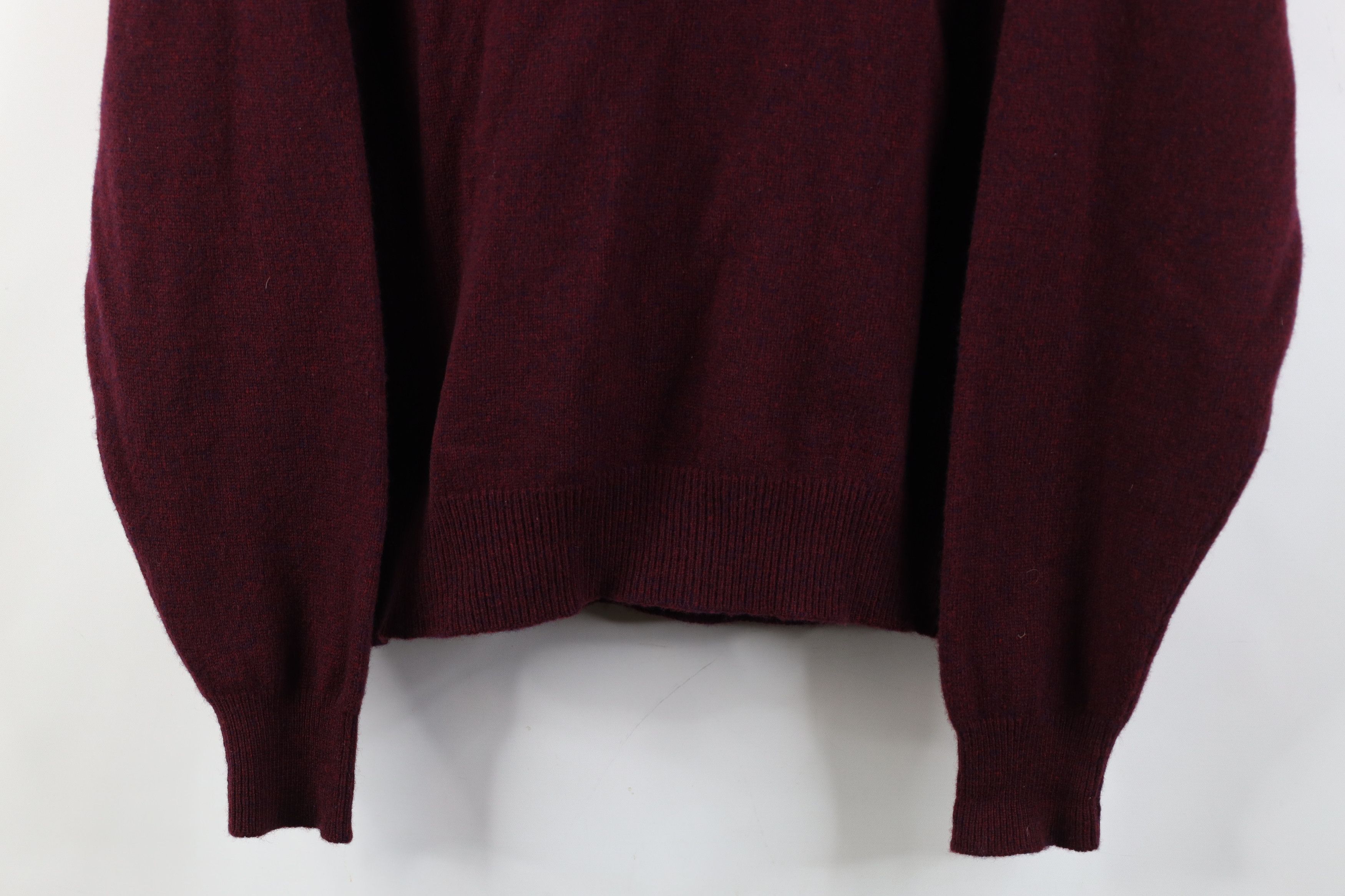 Vintage Vintage 90s Streetwear Lambswool V-Neck Sweater Heather Red Size US L / EU 52-54 / 3 - 3 Thumbnail
