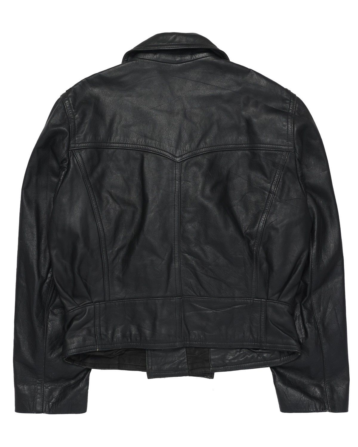 Vintage Vintage German Leather Double Breasted Jacket Münster Size US M / EU 48-50 / 2 - 2 Thumbnail