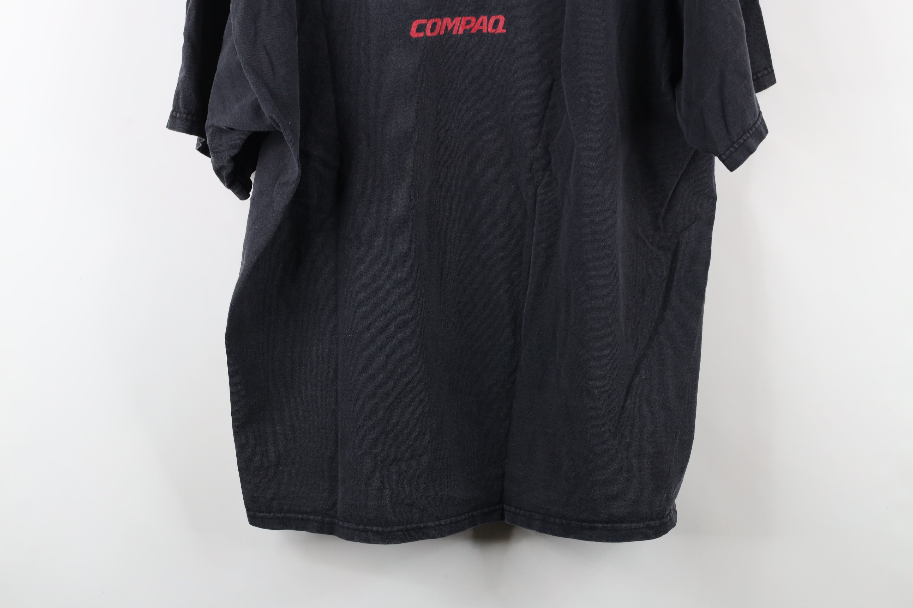 Vintage Vintage 90s Y2K Spell Compaq Computers Fast T-Shirt Black Size US XL / EU 56 / 4 - 10 Thumbnail