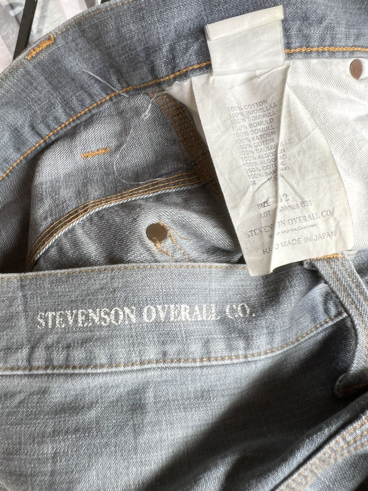 Stevenson Overall Co. Stevenson Overall Japan Distress Mud Denim Workwear Jeans Size US 32 / EU 48 - 22 Thumbnail