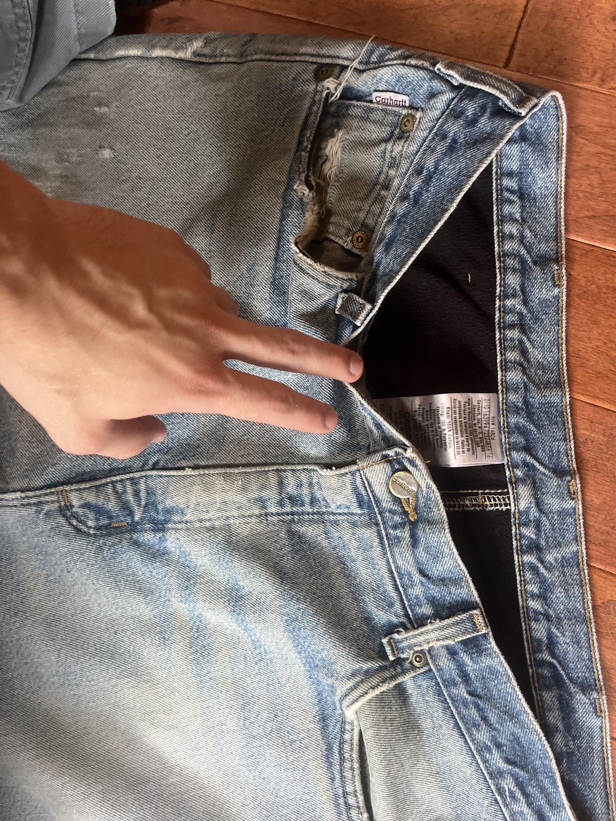 Carhartt Distressed Carhartt Denim (fleece lining) Size US 38 / EU 54 - 3 Thumbnail