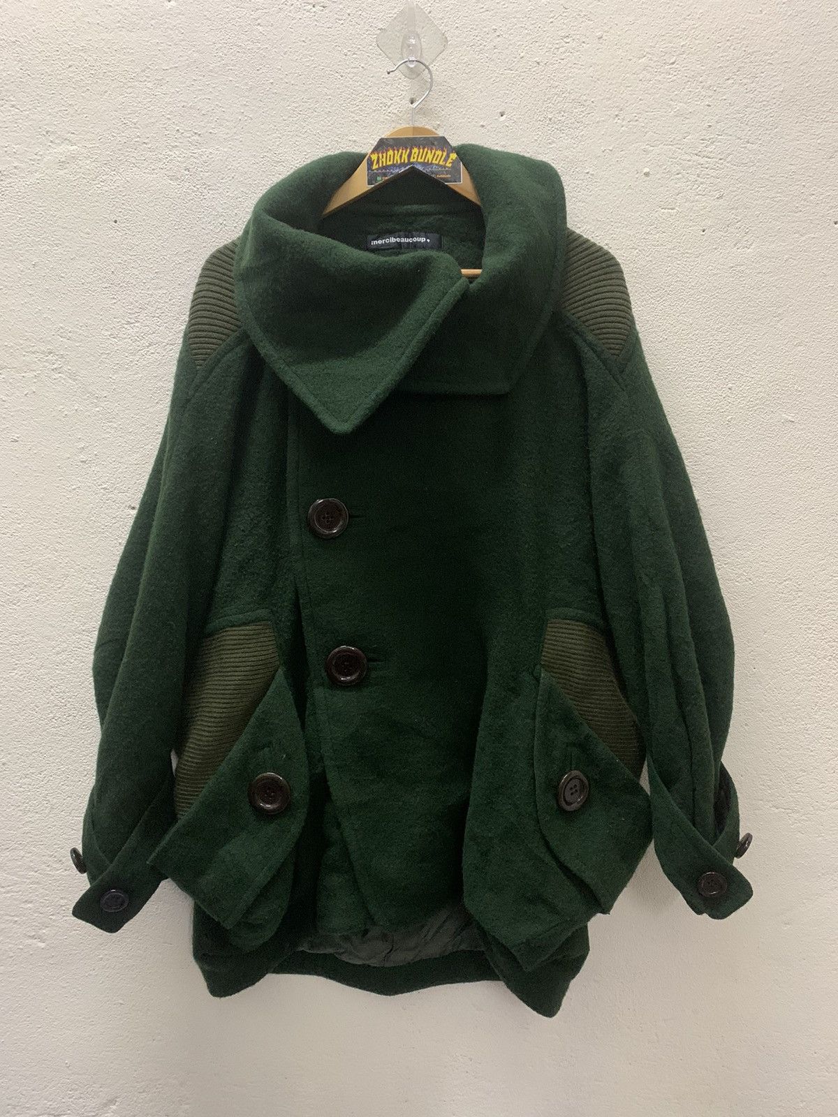Issey Miyake Mercibeaucoup Issey Miyake Big Button Wool Oversized Jacket Size 3XL / US 20-22 - 1 Thumbnail