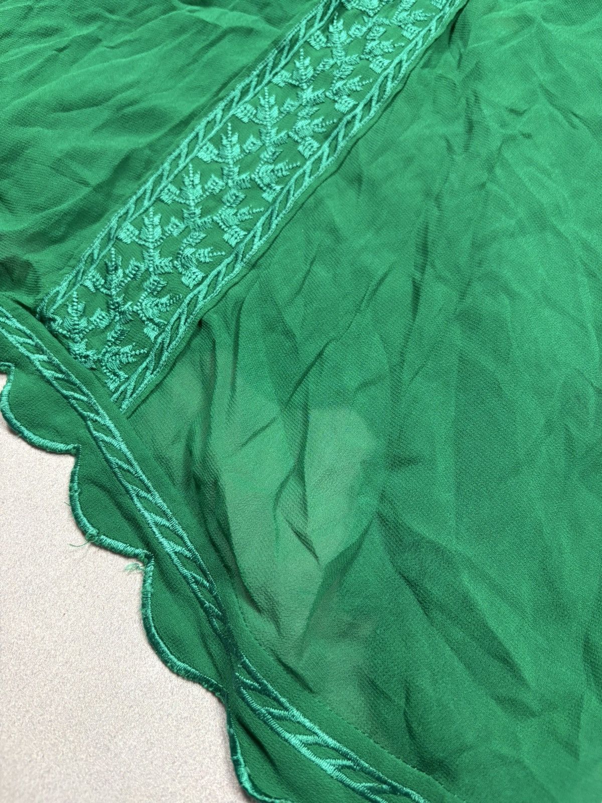 Isabel Marant Etoile Isabel Marant Étoile Green Embroidered Scallop Top Rare 48 Size XS / US 0-2 / IT 36-38 - 8 Thumbnail