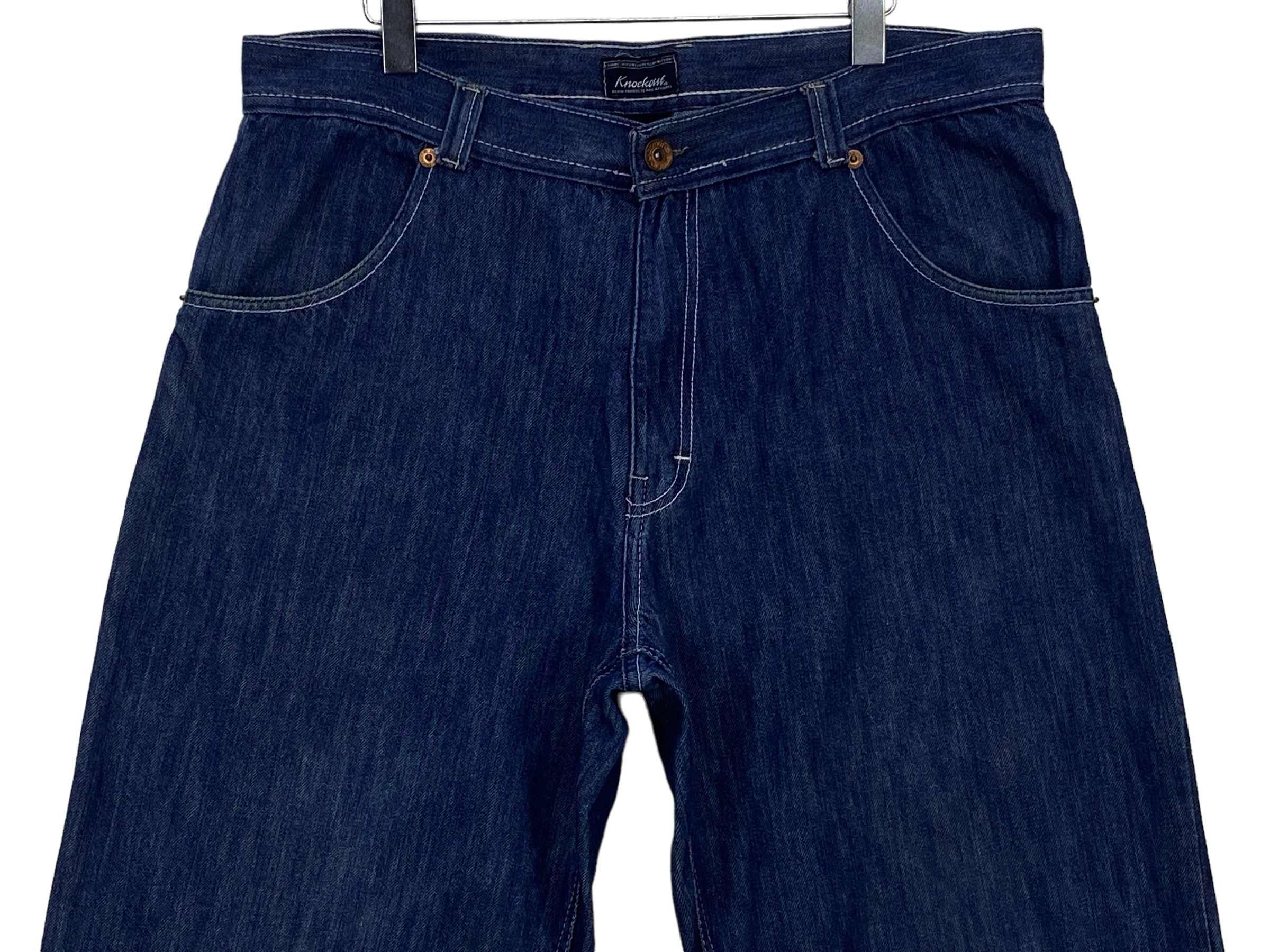 Japanese Brand Knockouts Baggy Denim Jeans Size US 38 / EU 54 - 3 Thumbnail