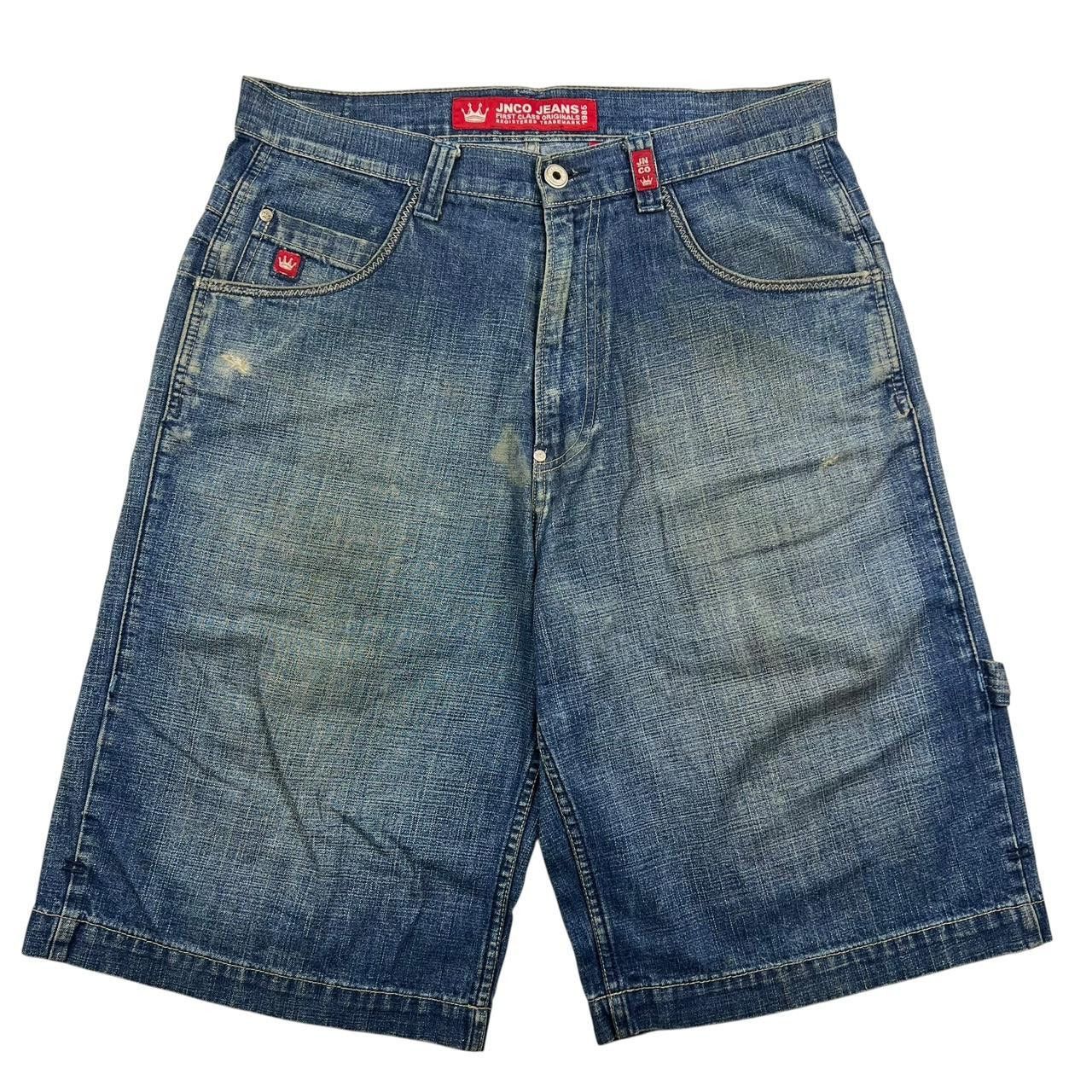 JNCO Vintage Jnco Snake 8 Ball Denim Baggy Shorts Jorts Waist 35 Size US 35 - 2 Thumbnail