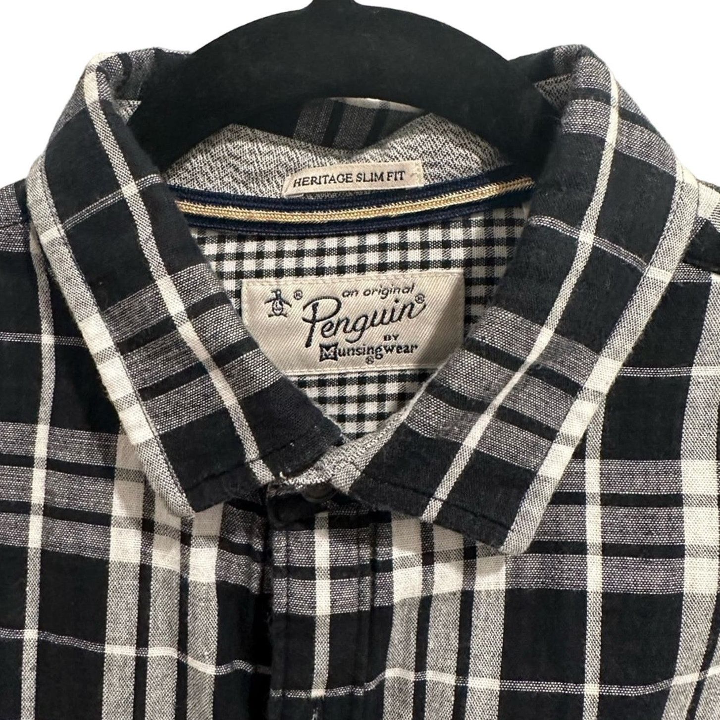 Original Penguin Original Penguin Cotton Slim-Fit Plaid Button Down Shirt Size US S / EU 44-46 / 1 - 4 Thumbnail
