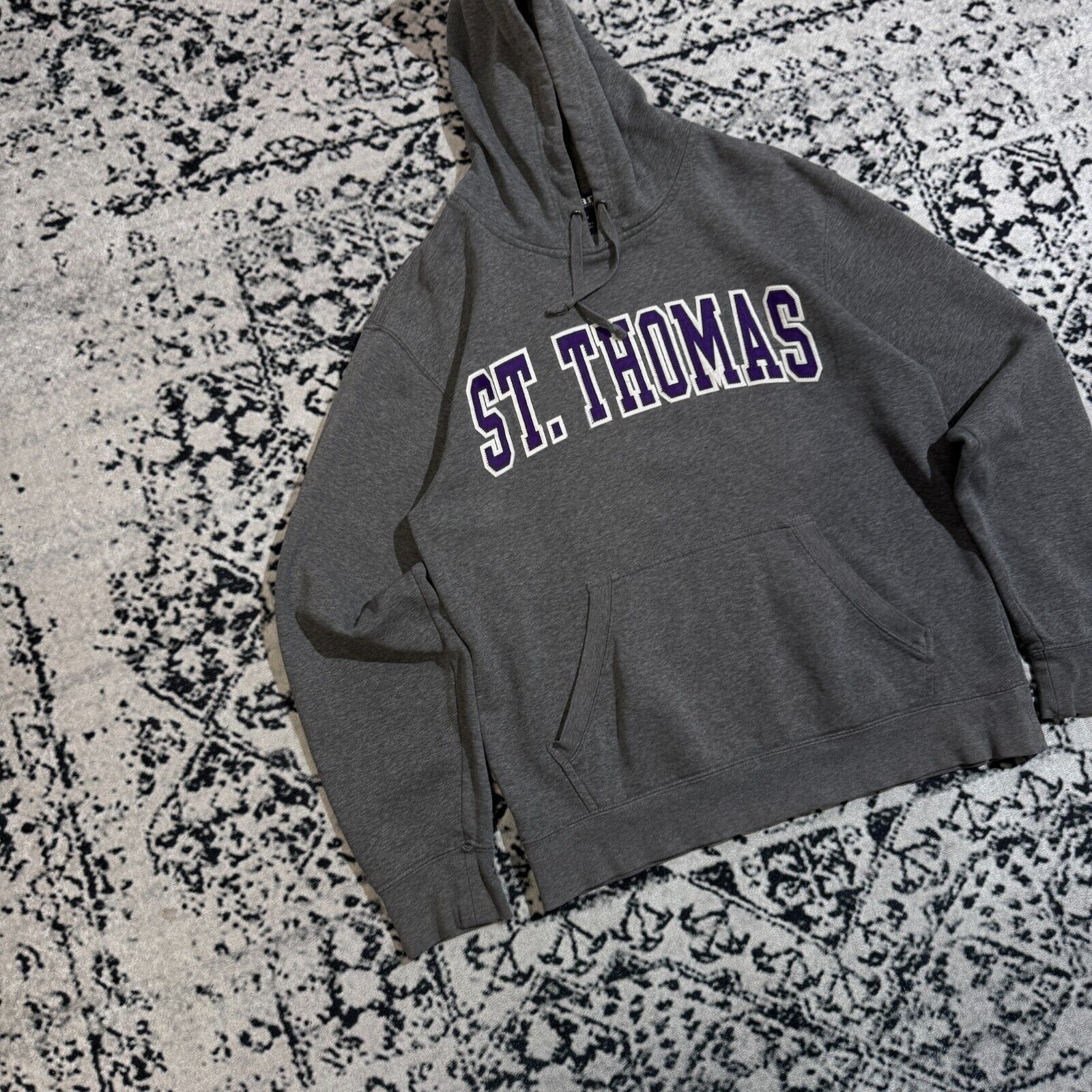 Vintage Vintage Unisex Grey Cotton Hoodie Size M Regular Fit Size US M / EU 48-50 / 2 - 3 Thumbnail