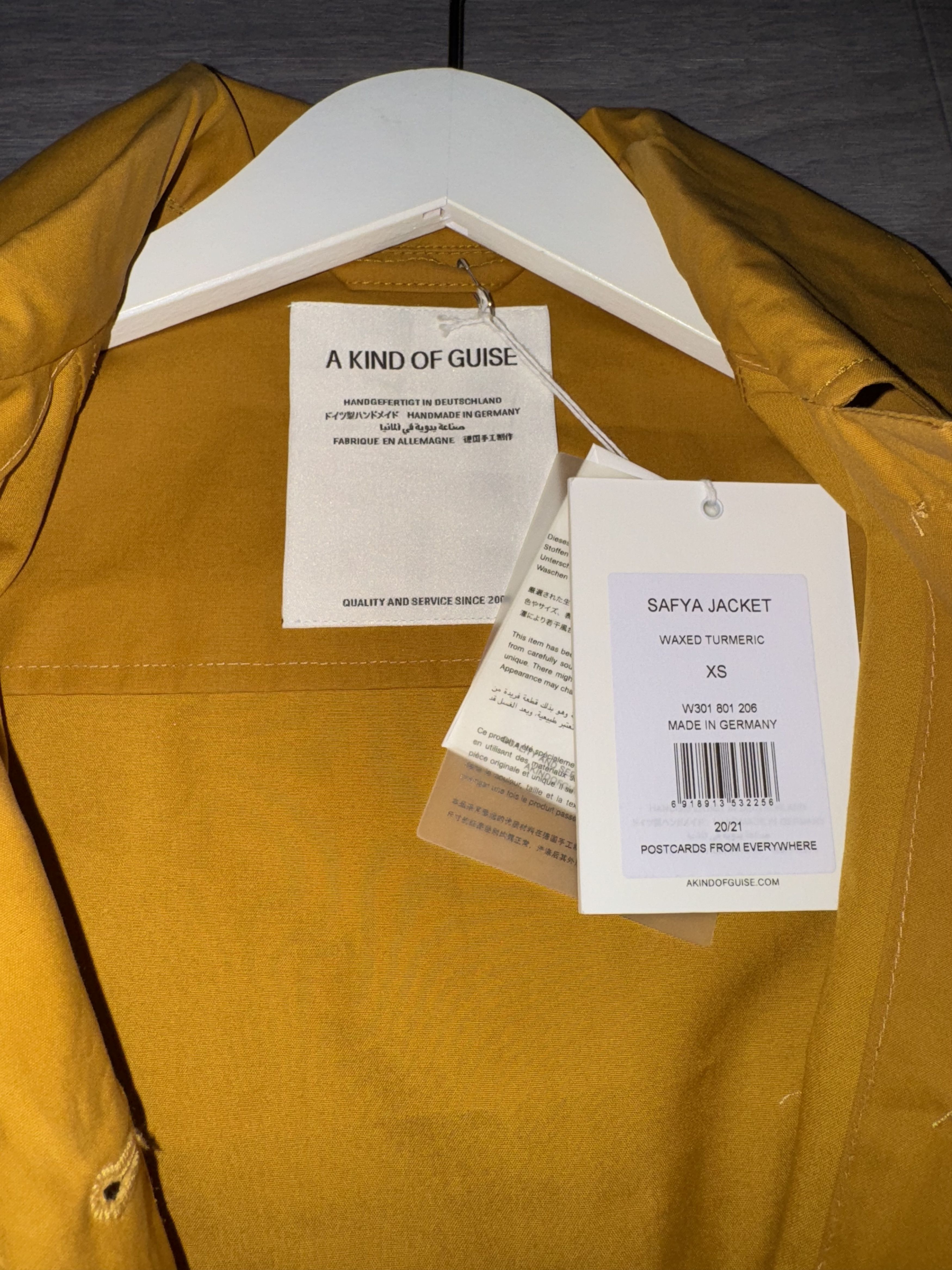 A Kind Of Guise AKOG - SAFYA JACKET - WAXED TURMERIC Size XS / US 0-2 / IT 36-38 - 9 Thumbnail