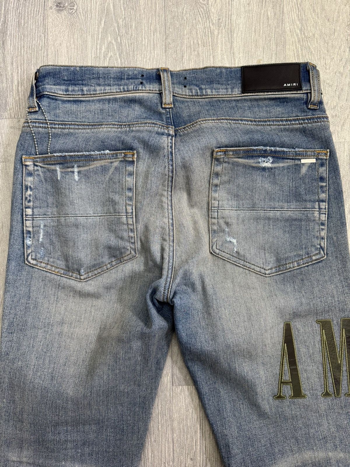 Amiri Amiri Clay Indigo Appliqué Logo Jeans Size US 30 / EU 46 - 8 Thumbnail