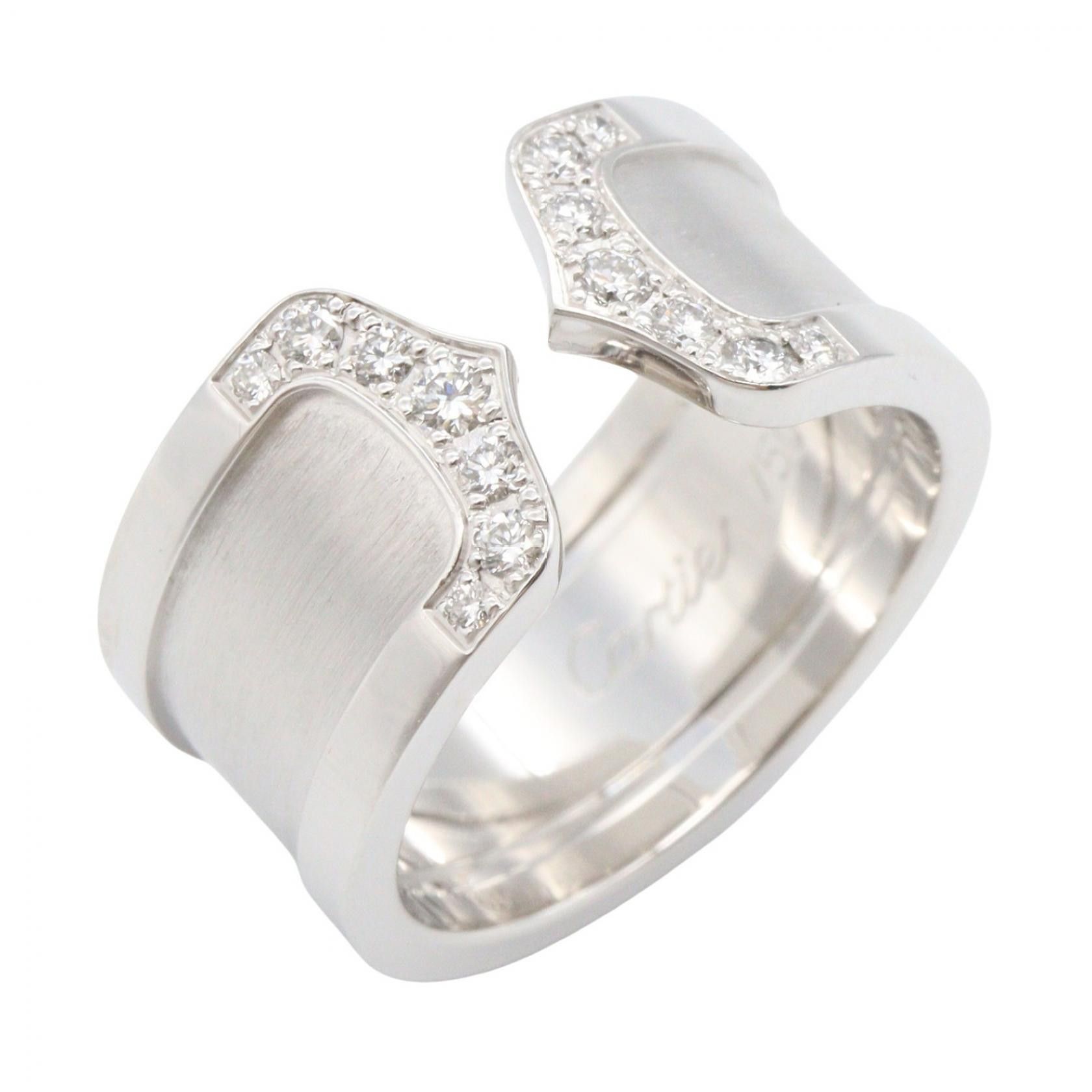 Cartier Cartier Cartier C2 Au750 Diamond Ring Size 12 Precious Metal Ring DUTY FREE for USA Size ONE SIZE - 1 Thumbnail