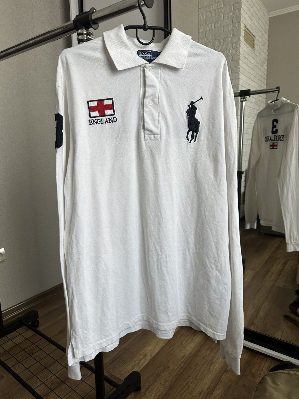 Polo Ralph Lauren Ralph Lauren England Polo RL Long Sleeve T-Shirt Vintage 90s Size US XXL / EU 58 / 5 - 2 Thumbnail