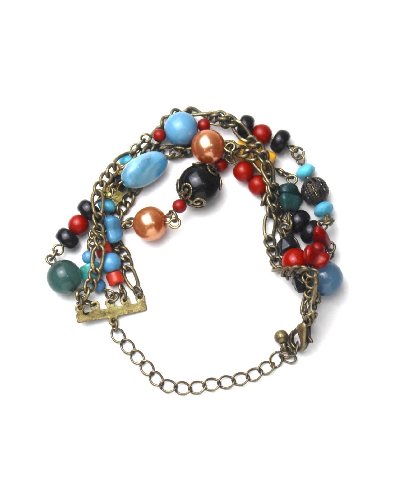 Vintage 2000S JAPANESE MADE ETHNIC CHAIN MULTI-LAYER BRACELET Size ONE SIZE - 1 Thumbnail
