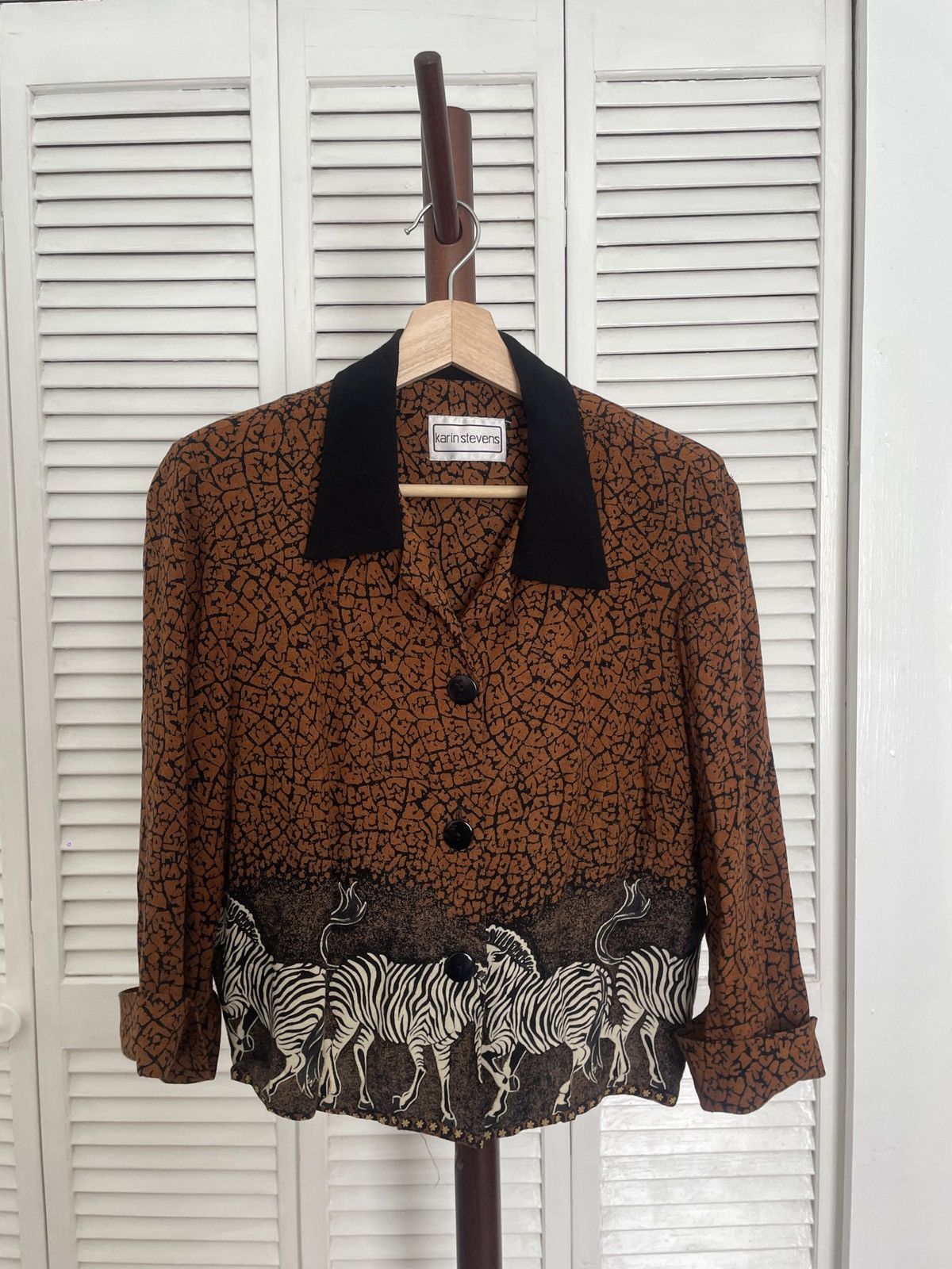 Vintage Zebra print shirt Size M / US 6-8 / IT 42-44 - 1 Thumbnail