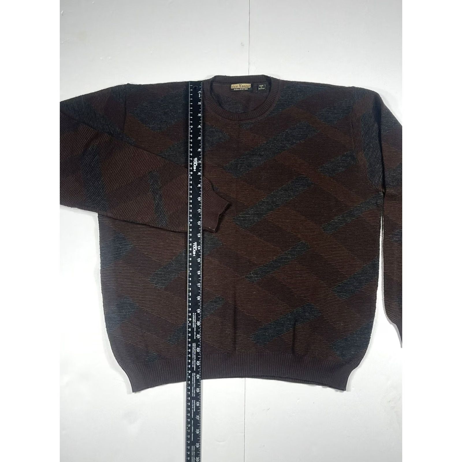 Vintage Lenor Romano Sweater Mens L Green Argyle CrewNeck 100% Extra Fine Merino Wool Size US L / EU 52-54 / 3 - 2 Thumbnail