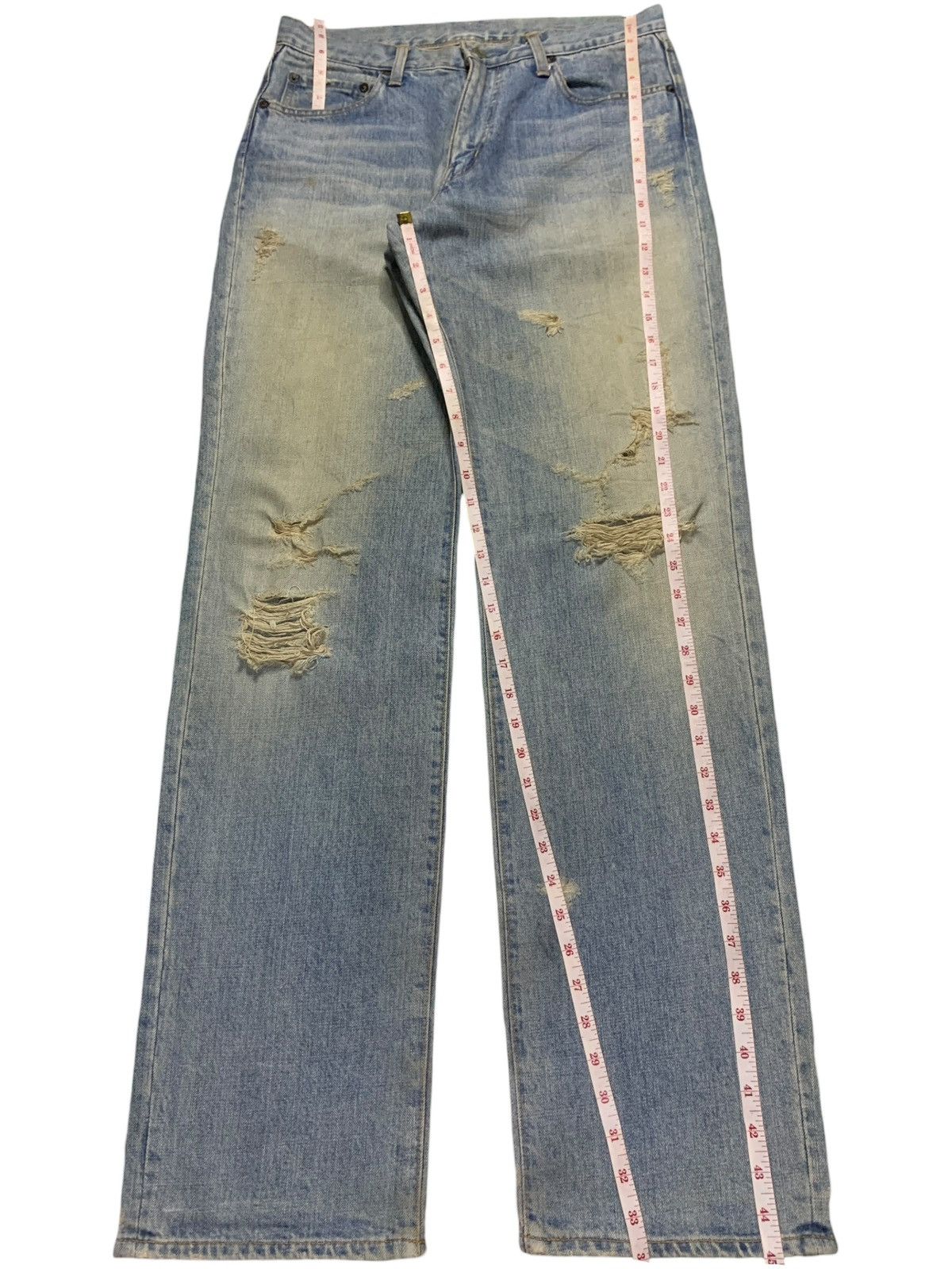 Japanese Brand × Kapital Vintage Japanese Blue Way Rusty Mud Wash Distress Loose Jean Size US 32 / EU 48 - 13 Thumbnail