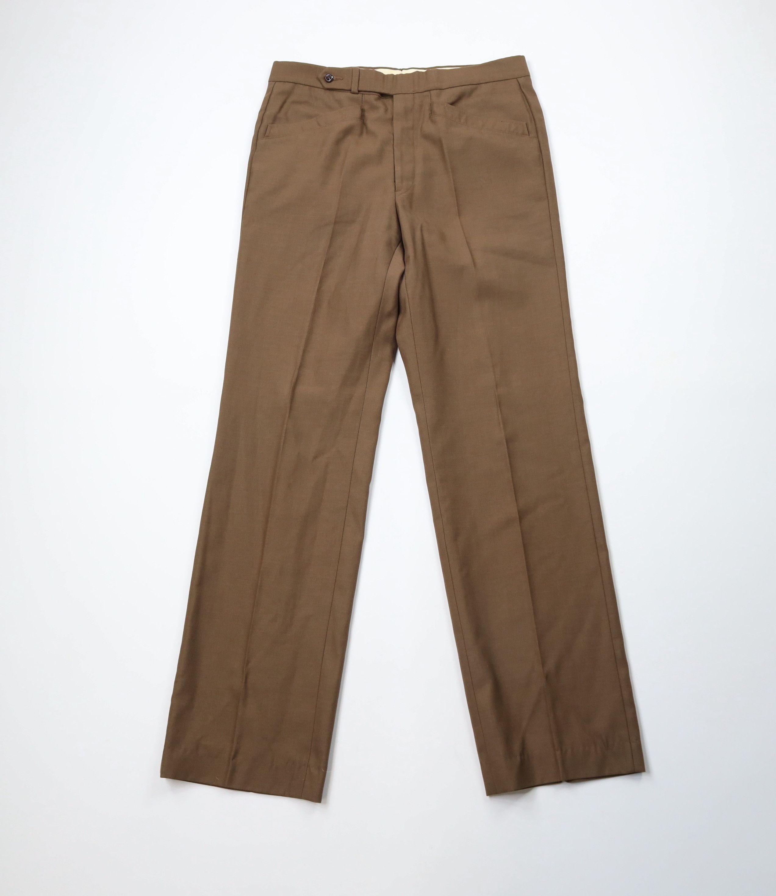 Vintage Vintage 70s Streetwear Flared Wide Leg Chino Pants Brown Size US 32 / EU 48 - 1 Thumbnail