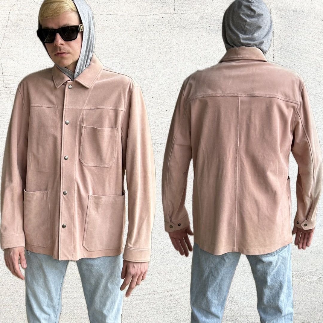 Todd Snyder Todd Snyder Custom Lamb Suede Leather Jacket Baby Pink Size US M / EU 48-50 / 2 - 2 Thumbnail