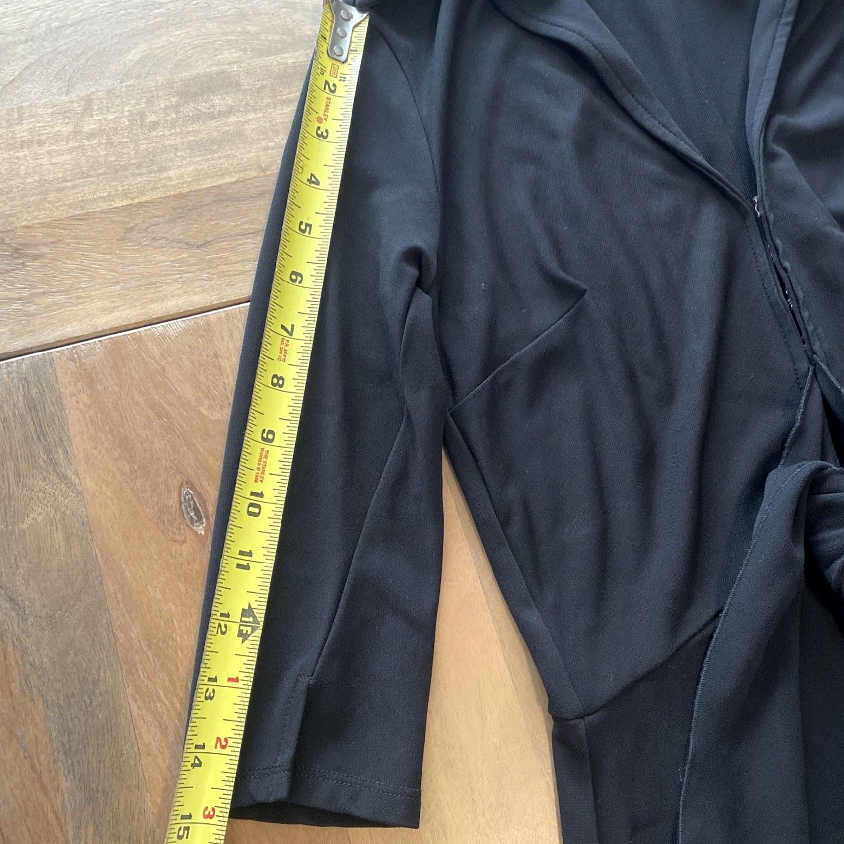 Bebe VINTAGE bebe Dress 3/4 Sleeve Black Rayon Tie Front Size S Knee Length Maxi Pockets USA Theme Womens Size S / US 4 / IT 40 - 8 Thumbnail