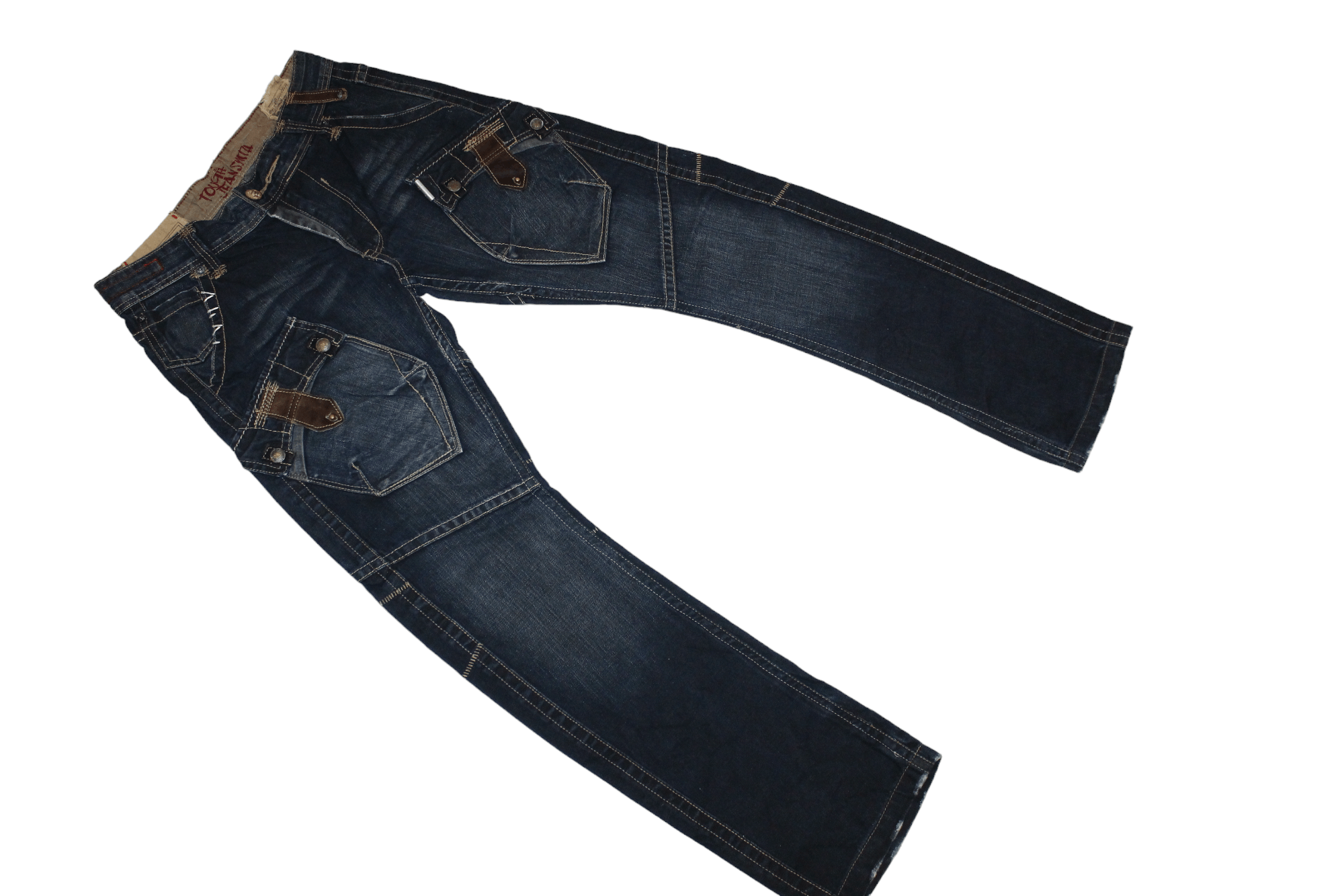 If Six Was Nine 💥Tough JeanSmith Jackson Cargo Pockets Arc Jeans Size US 33 - 4 Thumbnail