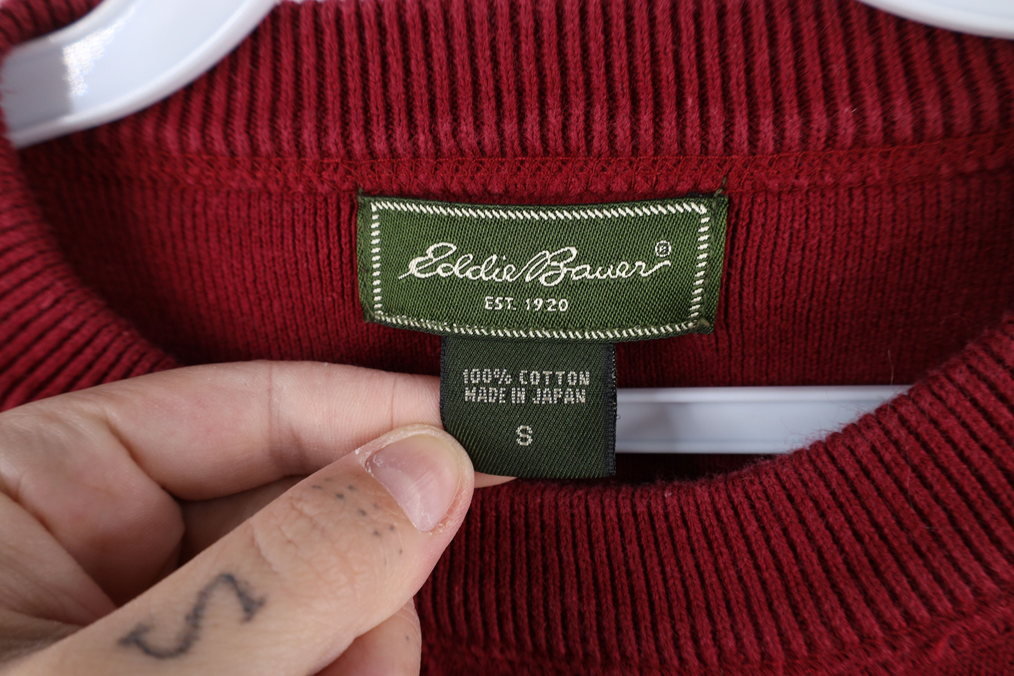 Eddie Bauer Vintage 90s Eddie Bauer Ribbed Knit Pocket Sweater Japan Size US S / EU 44-46 / 1 - 6 Thumbnail