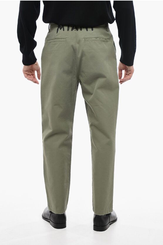 Palm Angels o1y0325 Logo Casual Pant in Military Green Size US 32 / EU 48 - 3 Thumbnail