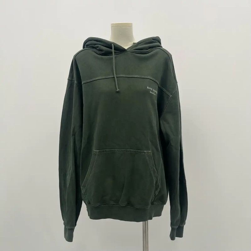 Acne Studios Acne Studios Green Cotton Men's Hoodie Size US S / EU 44-46 / 1 - 1 Thumbnail