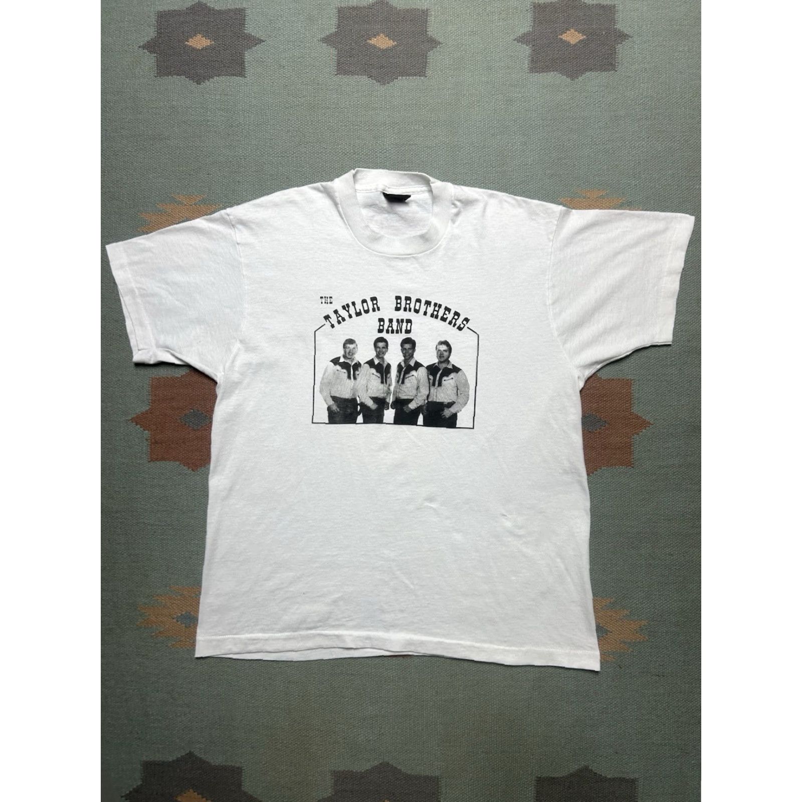 Vintage VINTAGE Screen Stars 90s T-Shirt XL White Taylor Brothers Country Music Graphic Shirt Mens Size US XL / EU 56 / 4 - 2 Thumbnail