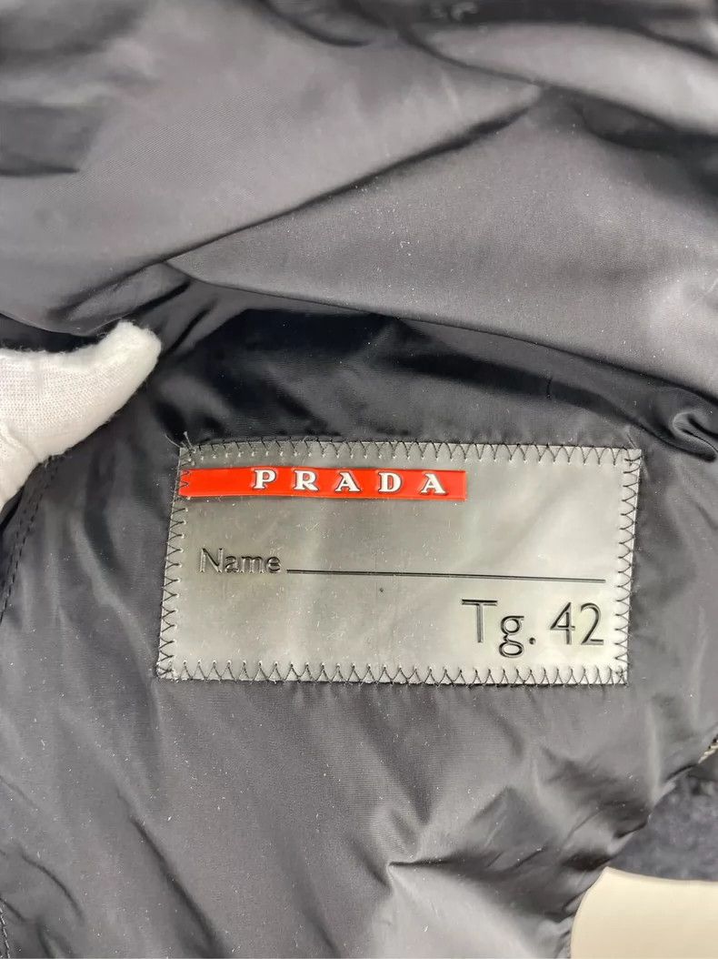 Prada PradaWool leather brand logo down coat 2503-Nextarrow Size US S / EU 44-46 / 1 - 3 Thumbnail