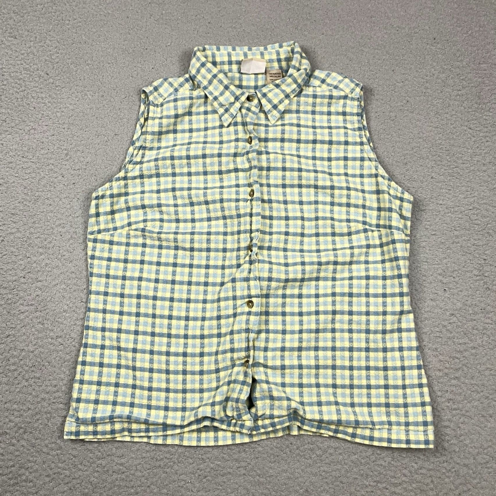 Vintage VINTAGE Woolrich Shirt Womens M Green Yellow Tank Mom Casual Summer Ladies Button M Size M / US 6-8 / IT 42-44 - 2 Thumbnail