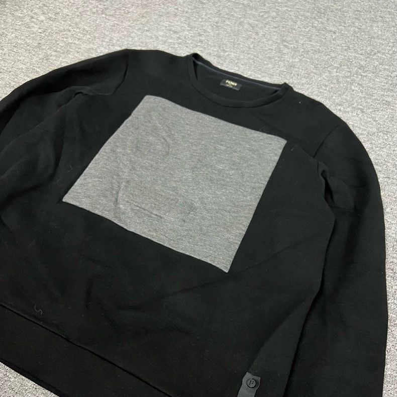 Fendi Fendi Pullover Sweatshirt in Black and Grey Size US L / EU 52-54 / 3 - 3 Thumbnail