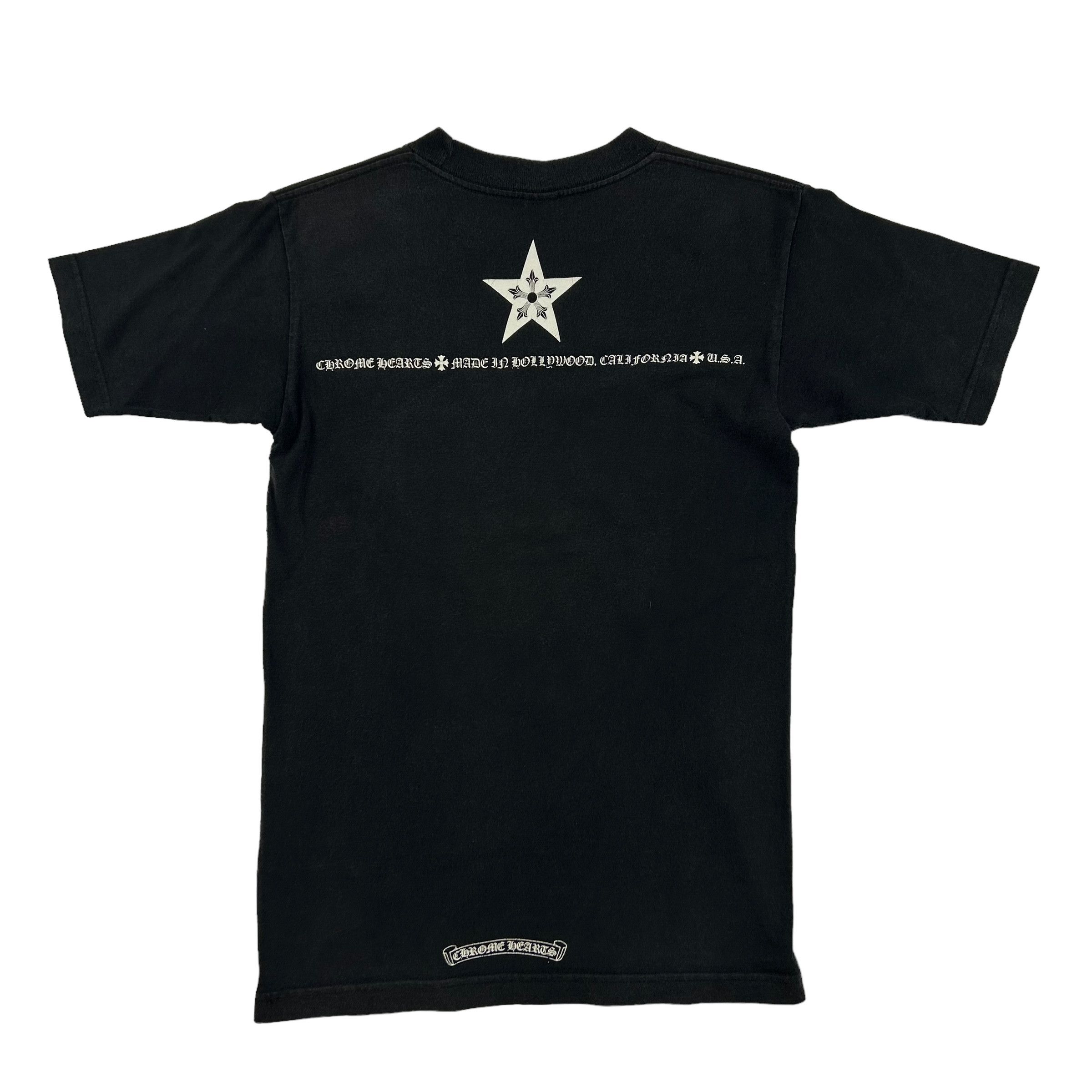 Image of Chrome Hearts Chrome Heart Hollywood Star Tee in Black, Men's (Size Small)