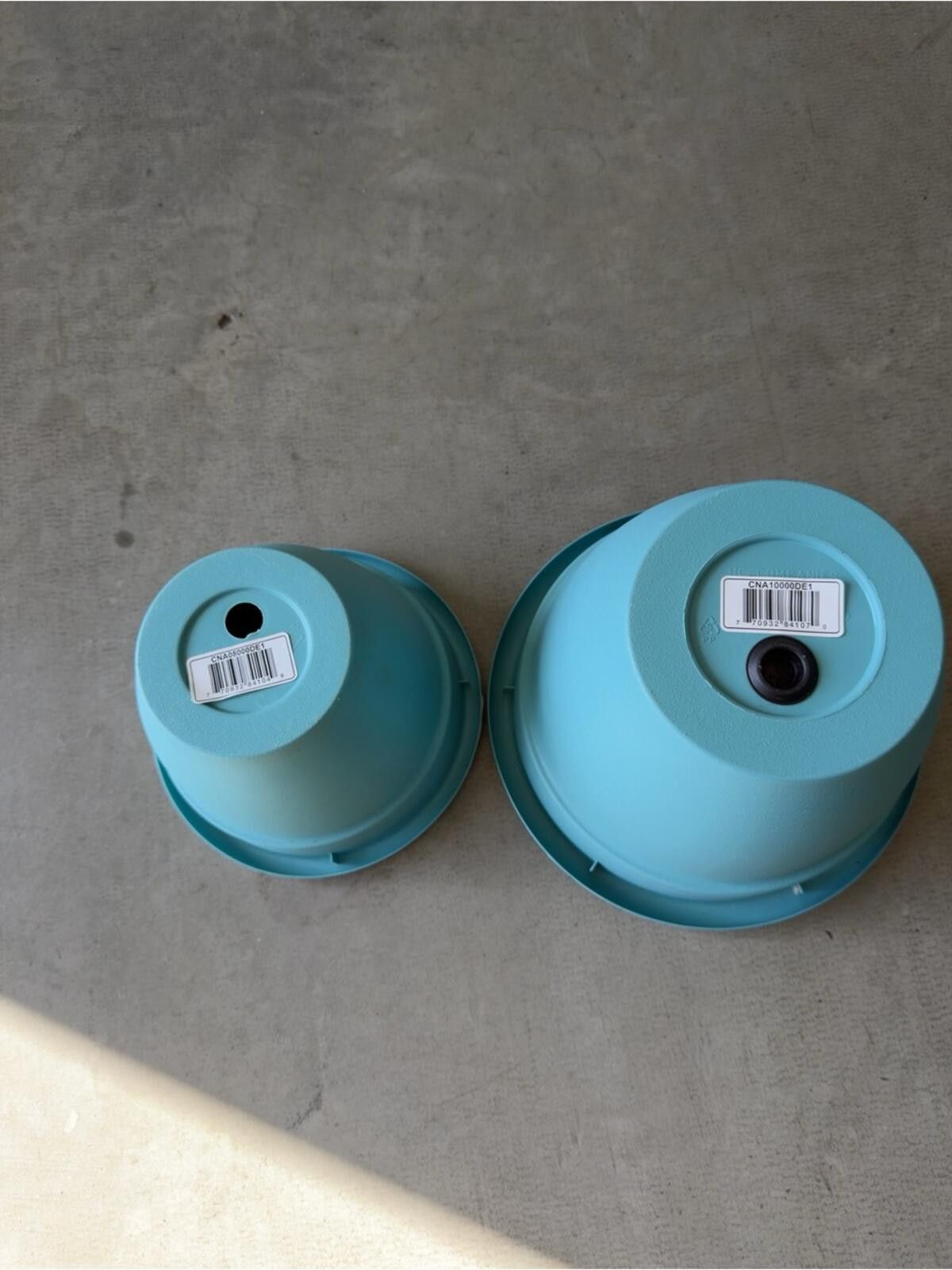 Other 8in + 10in Plastic Planter Pots - Set of 2 / Dusty Teal Size ONE SIZE - 8 Thumbnail