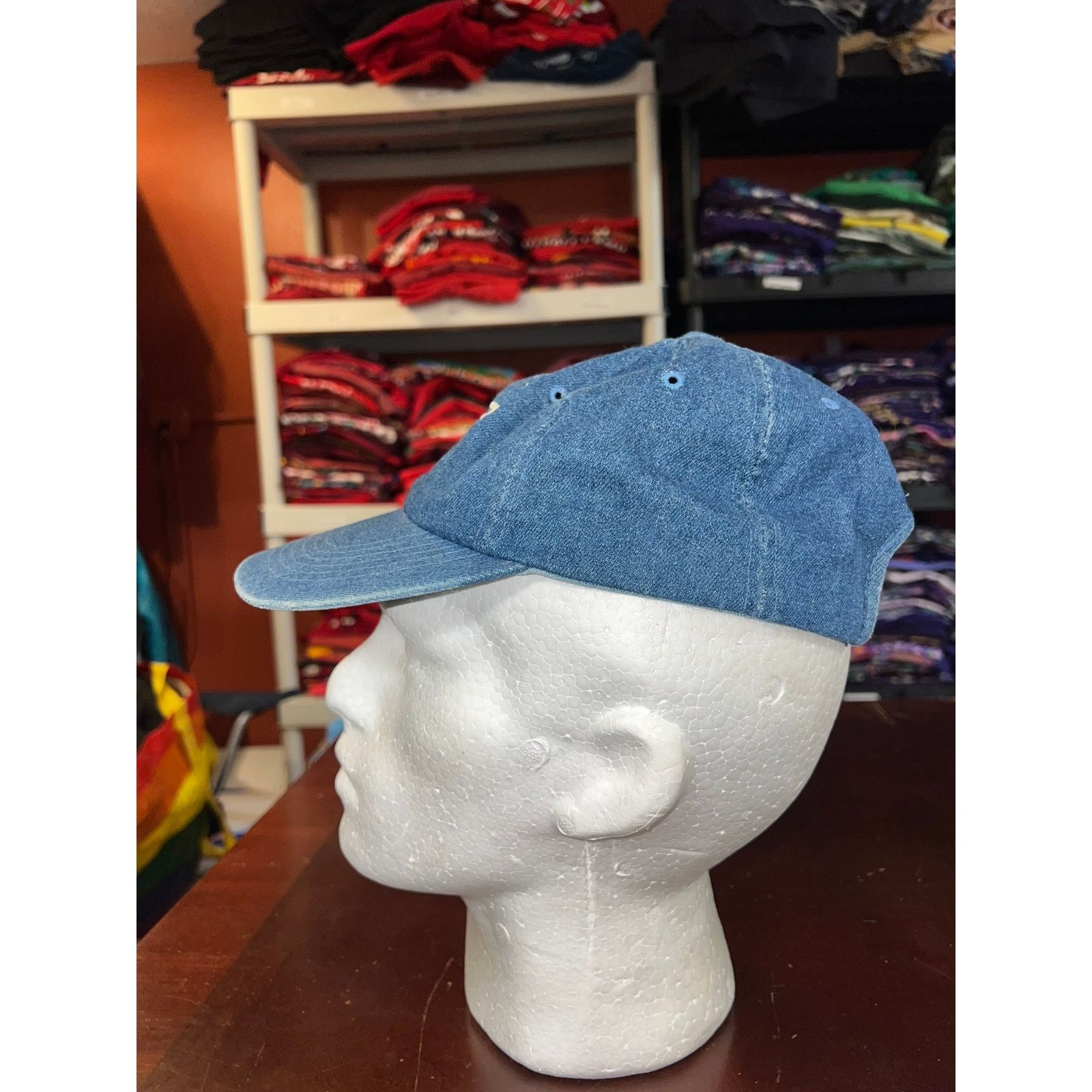 Vintage Vintage Washington Hat Basketball Blue Denim Cap Headwear OS Size ONE SIZE - 3 Thumbnail