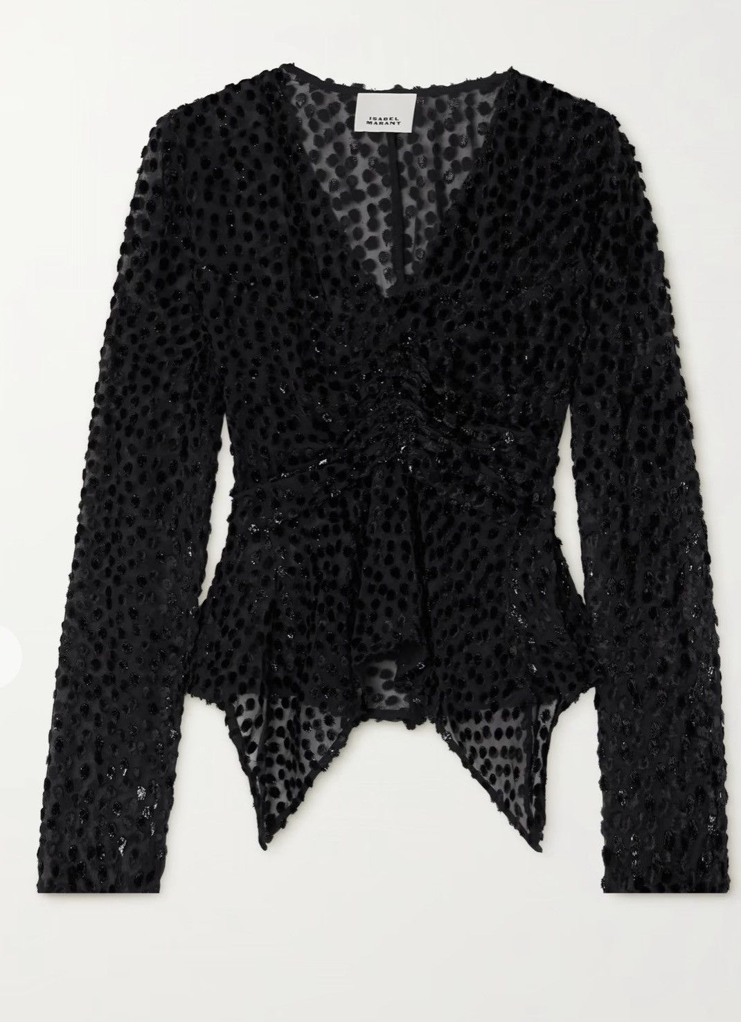 Isabel Marant ISABEL MARANT Ulietta metallic devoré-velvet blouse FR 42 Size M / US 6-8 / IT 42-44 - 15 Thumbnail