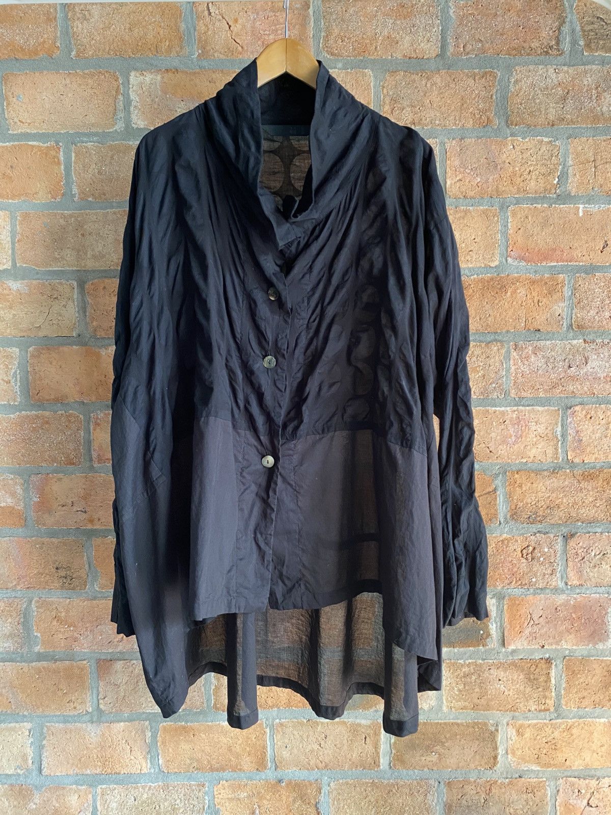 Designer × Japanese Brand MOYURU Black Loose-Fit Printed Shirt. Size S / US 4 / IT 40 - 12 Thumbnail