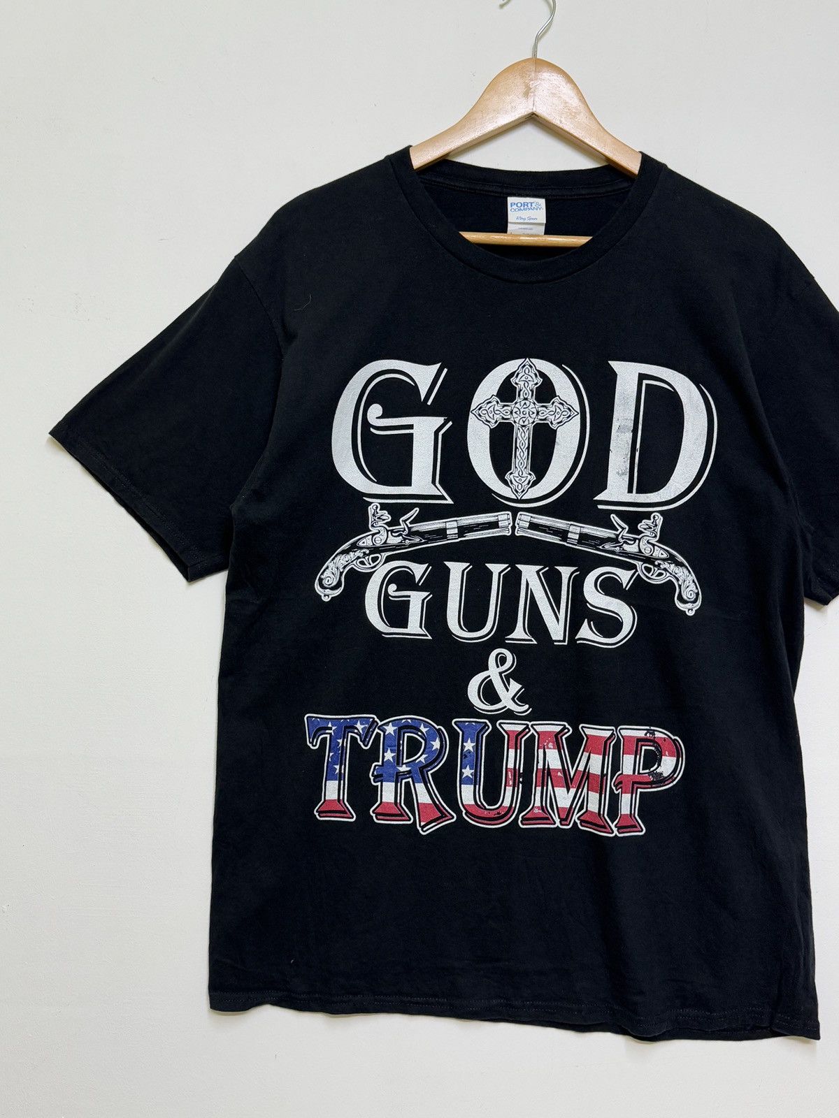 Donald Trump God Gun & Trump Cross Design Tee Size US M / EU 48-50 / 2 - 3 Thumbnail