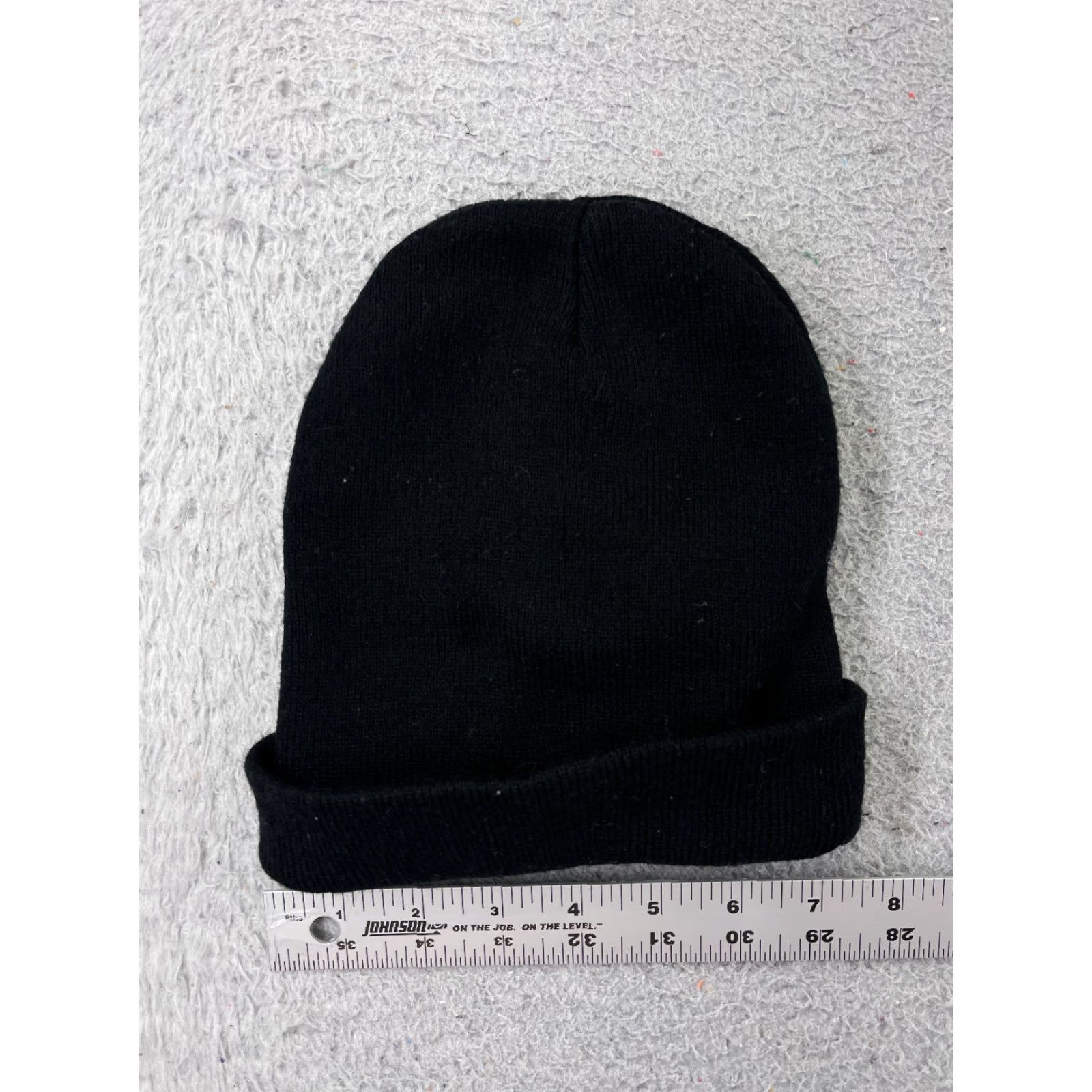 Vintage Black Knit Beanie Hat Adult One Size Lightweight Acrylic Snow Ski Outdoor Unisex Size ONE SIZE - 2 Thumbnail