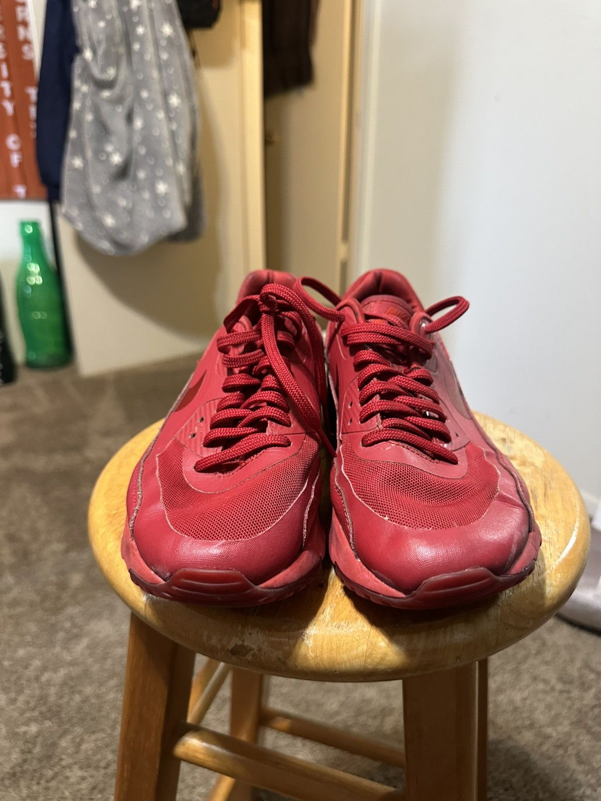 Nike Vintage Nike air max 90s “triple red” 2019 size 8 Size US 8 / EU 41 - 2 Thumbnail