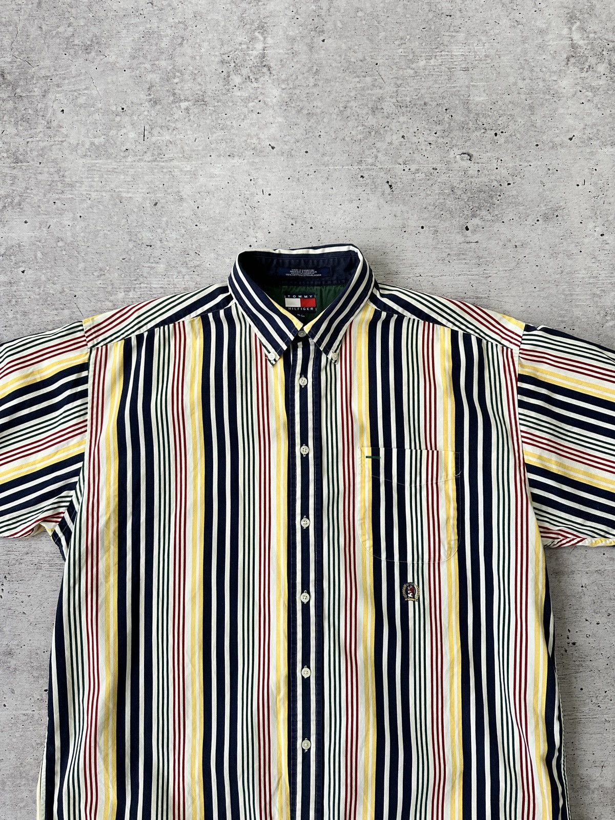 Tommy Hilfiger × Vintage Tommy Hilfiger Y2K Striped Shirt Notorious BIG style Size US XL / EU 56 / 4 - 3 Thumbnail