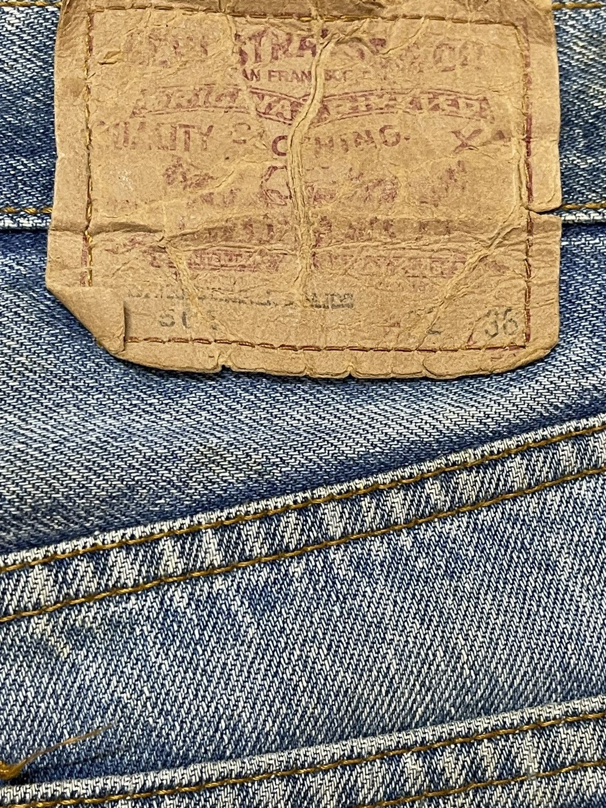 Levi's Vintage 80s Levis 501 Mud Wash Distress Style Jeans Size US 30 / EU 46 - 9 Thumbnail