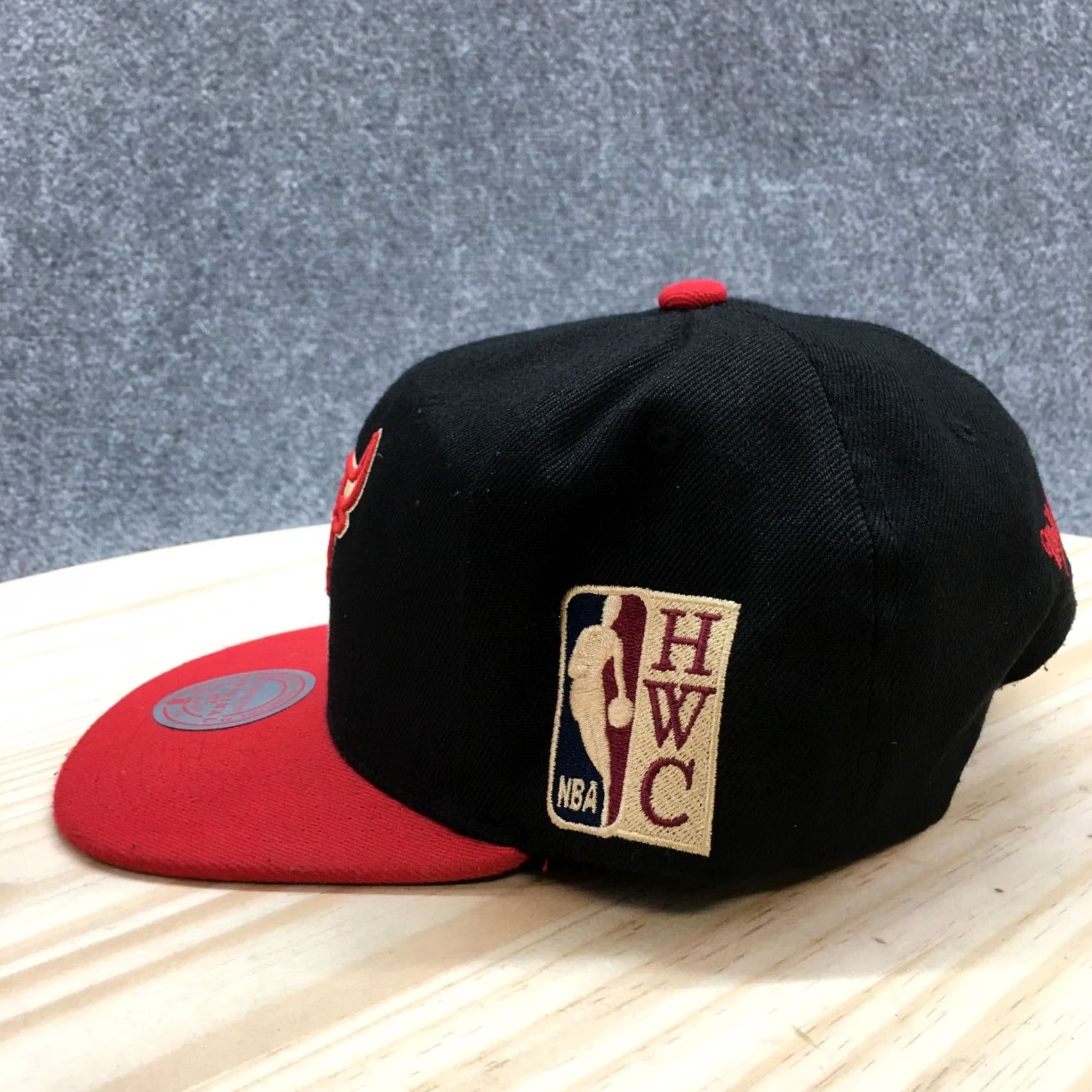 Mitchell & Ness Mitchell & Ness Chicago Bulls Snapback Hat Mens Black OS Adjustable Flat Brim Size ONE SIZE - 5 Thumbnail