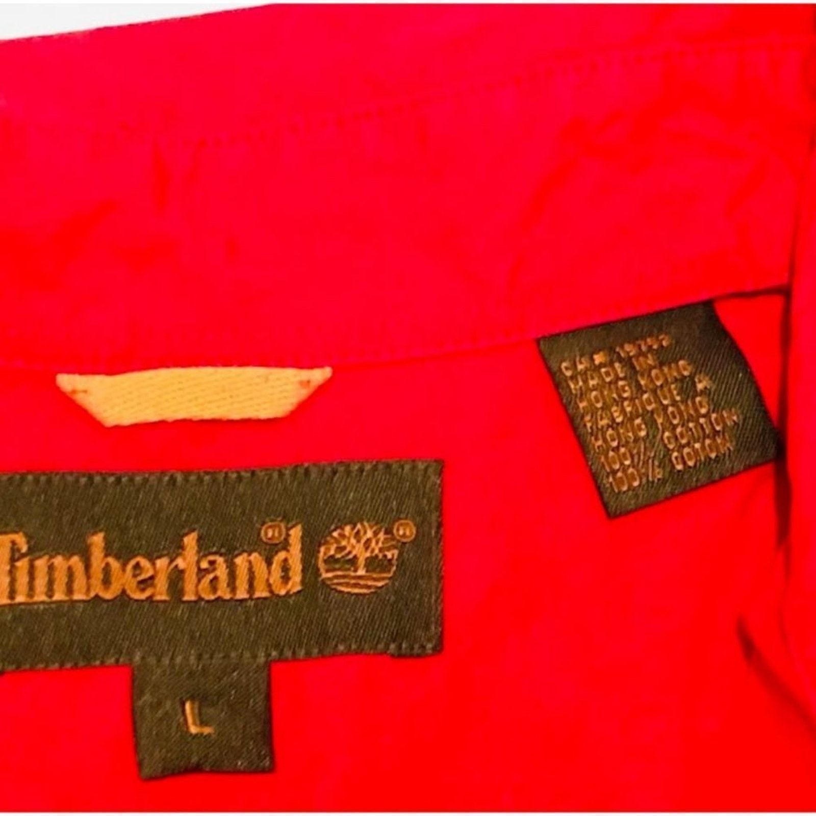 Timberland Timberland Men's Shirt Red L Long Sleeve Button-Up Cotton Size US L / EU 52-54 / 3 - 5 Thumbnail
