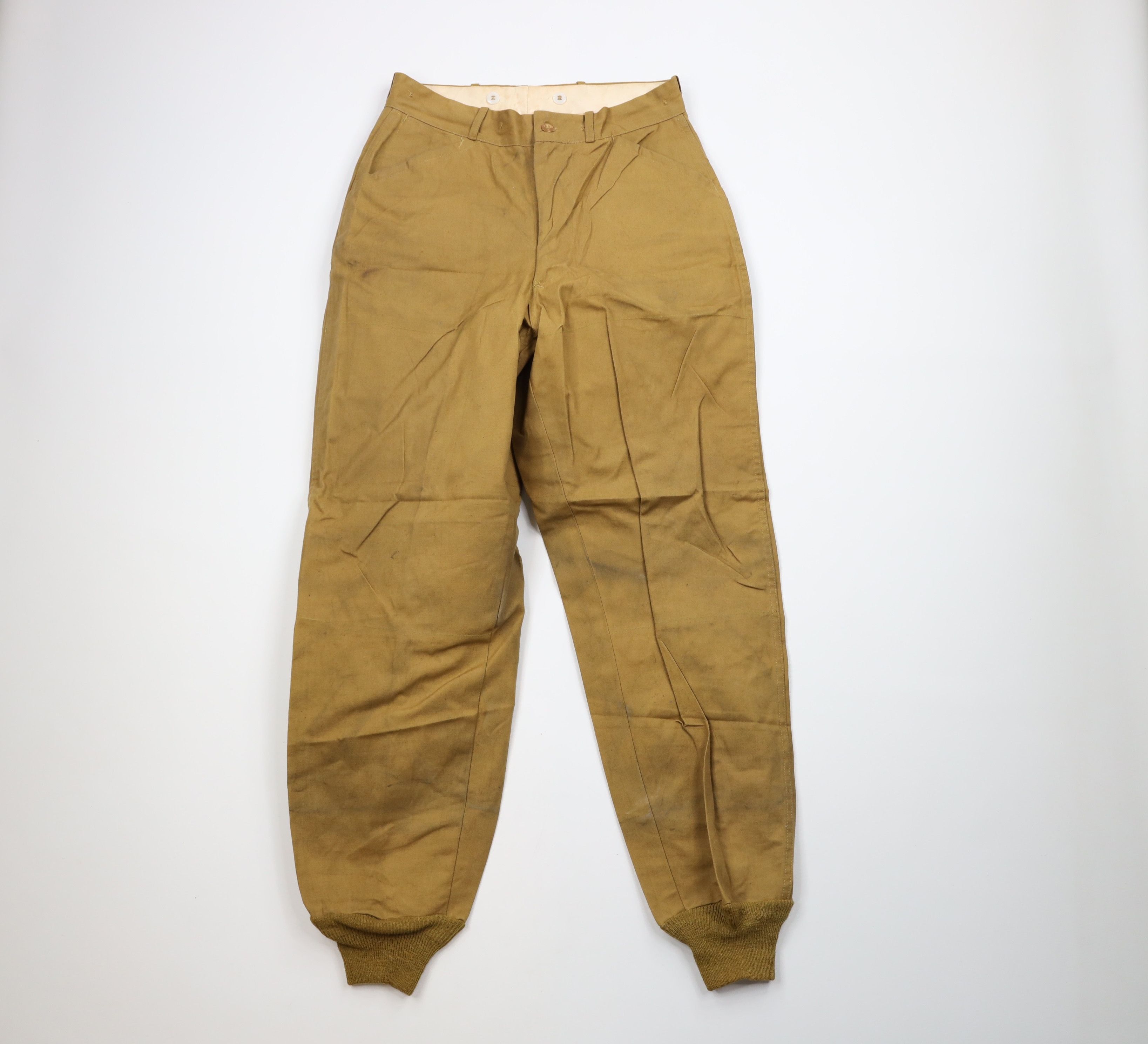 Image of Vintage 50S 60S Streetwear Canvas Hunting Joggers Pants Usa in Beige, Men's (Size 30)