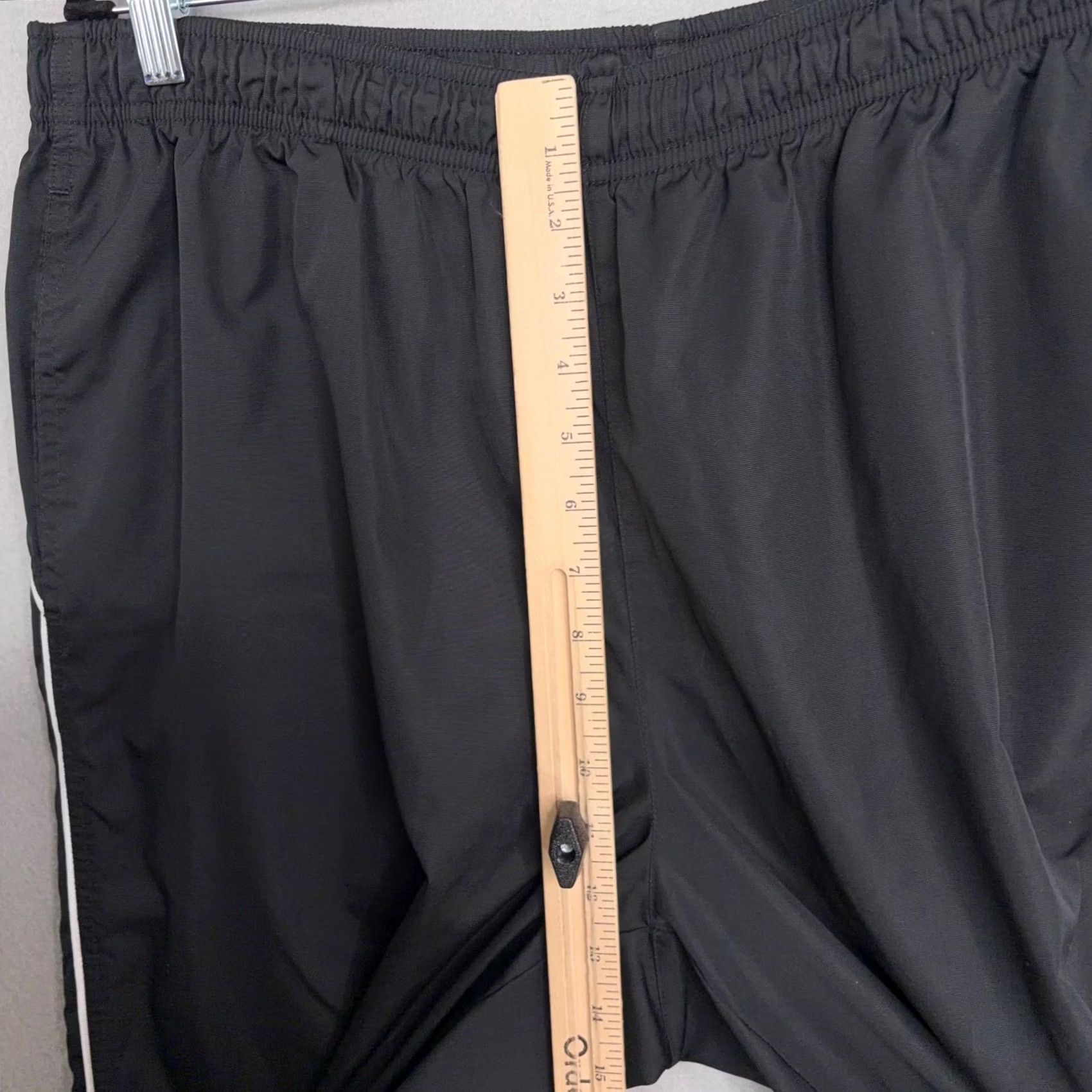 Nike VINTAGE Nike Track Pants Men XXL Black Solid Piping Swoosh Sportswear Athletic Y2K Size US 39 - 4 Thumbnail
