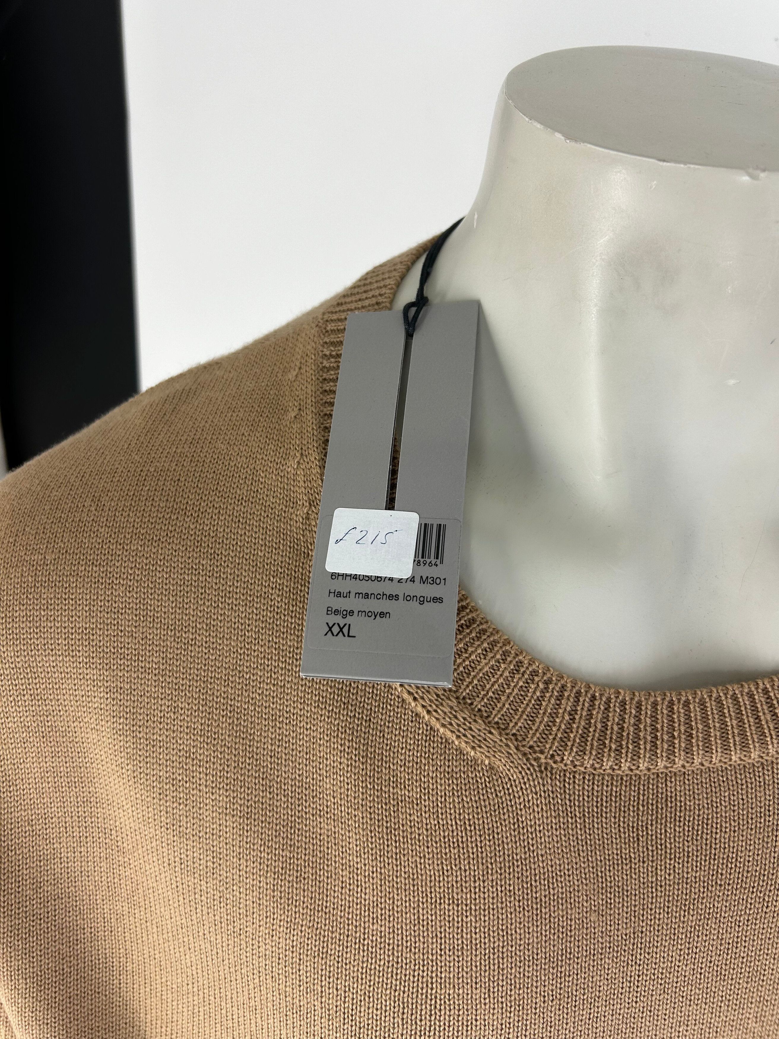 Dior DIOR HOMME SAND PIN TUCK DETAIL CREW NECK KNIT Size US XXL / EU 58 / 5 - 4 Thumbnail