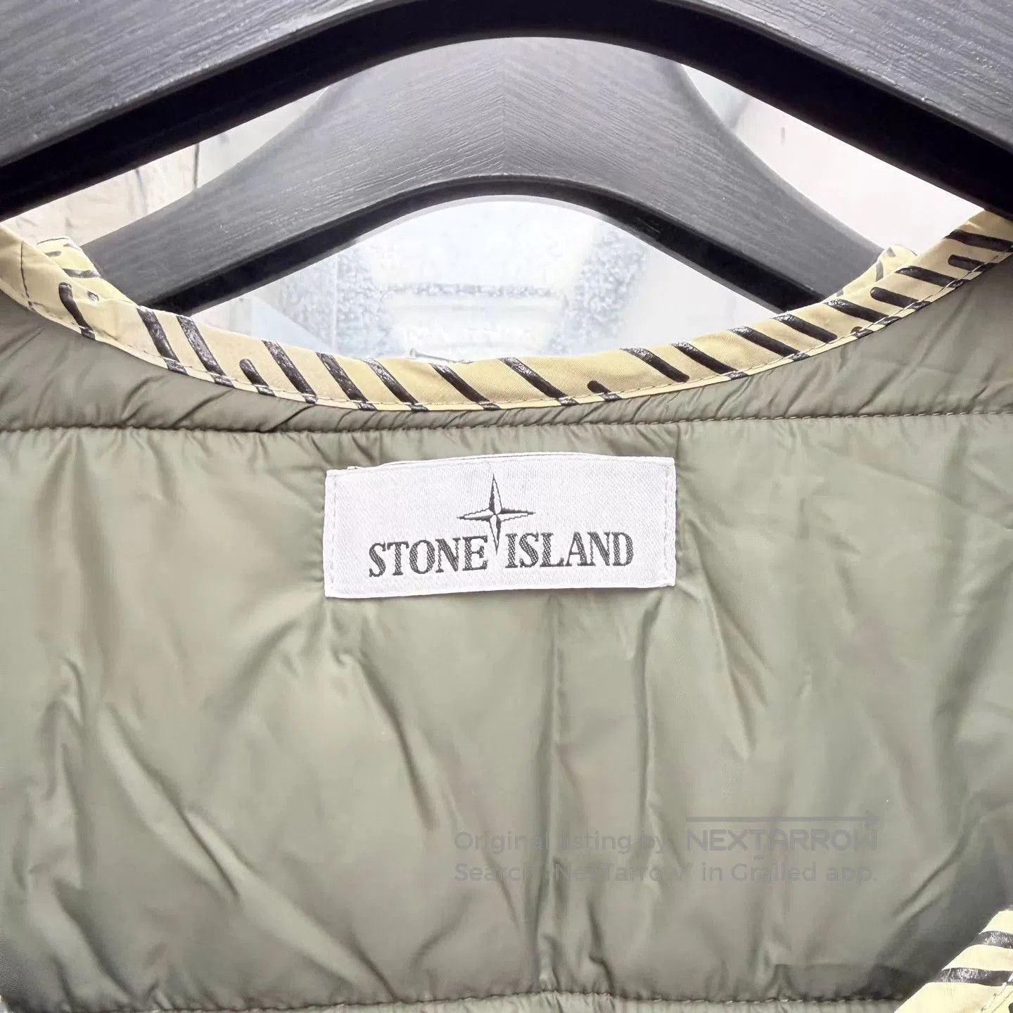 Stone Island Green Striped Utility Vest Size L. Size US L / EU 52-54 / 3 - 3 Thumbnail