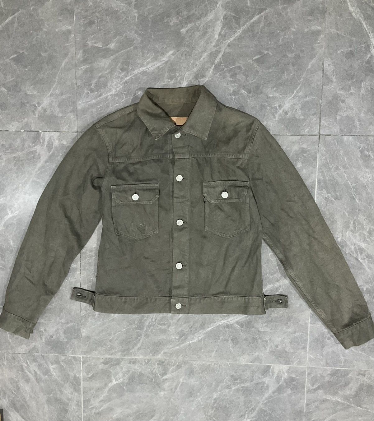 Japanese Brand Green Denim Jacket Size S / US 4 / IT 40 - 1 Thumbnail