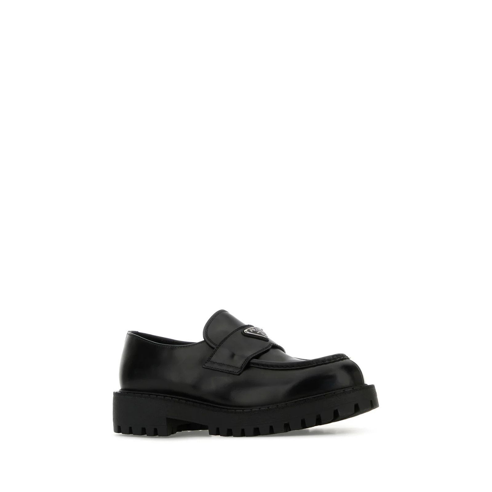 Prada PRADA Black Leather Loafers New And Authentic (Men's size:8; Size US 8 / EU 41 - 2 Thumbnail